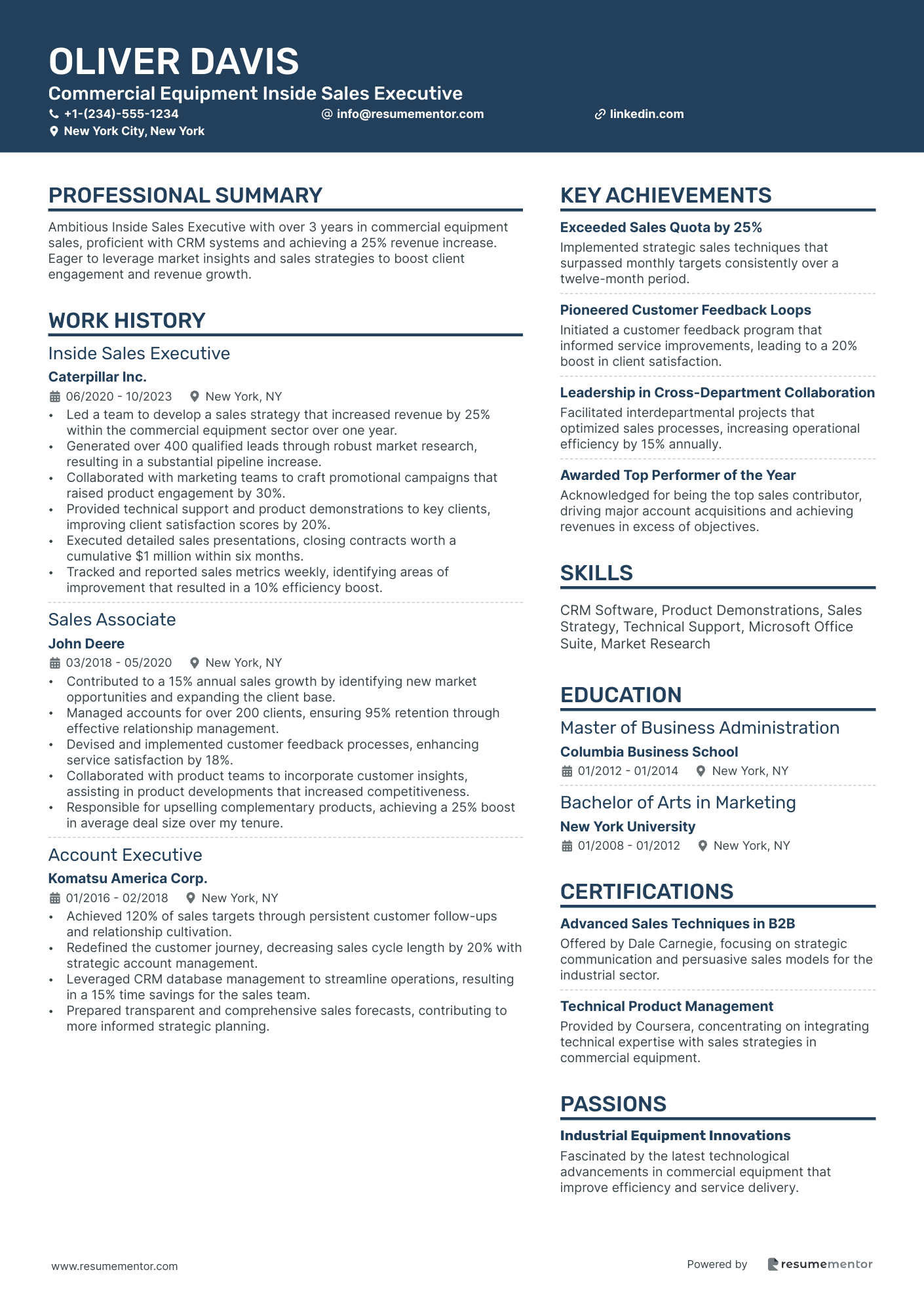 Commercial Equipment Inside Sales Executive