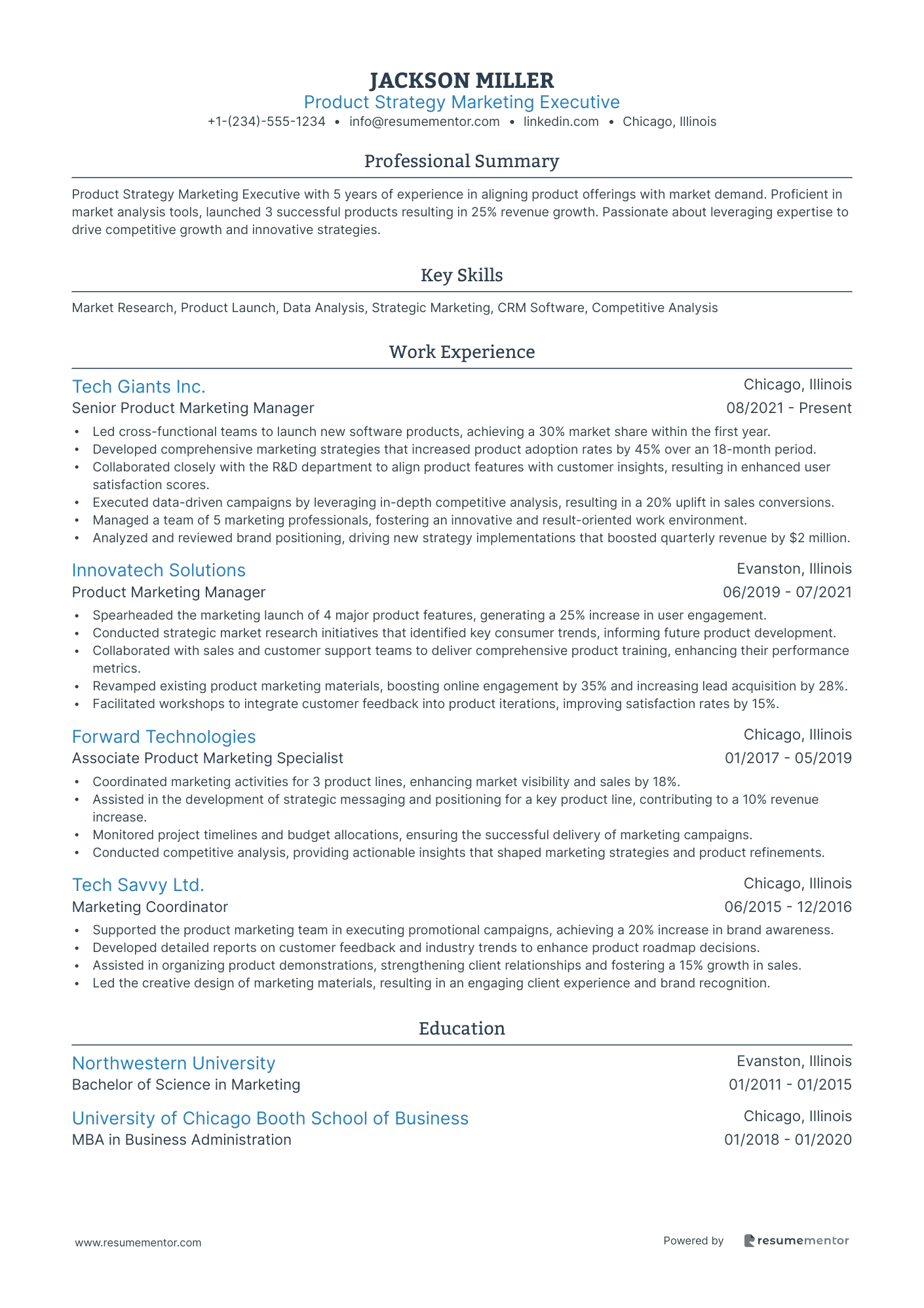 Product Strategy Marketing Executive