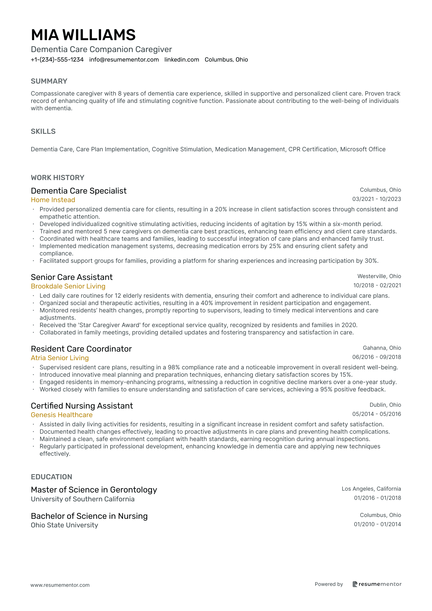 Dementia Care Companion Caregiver