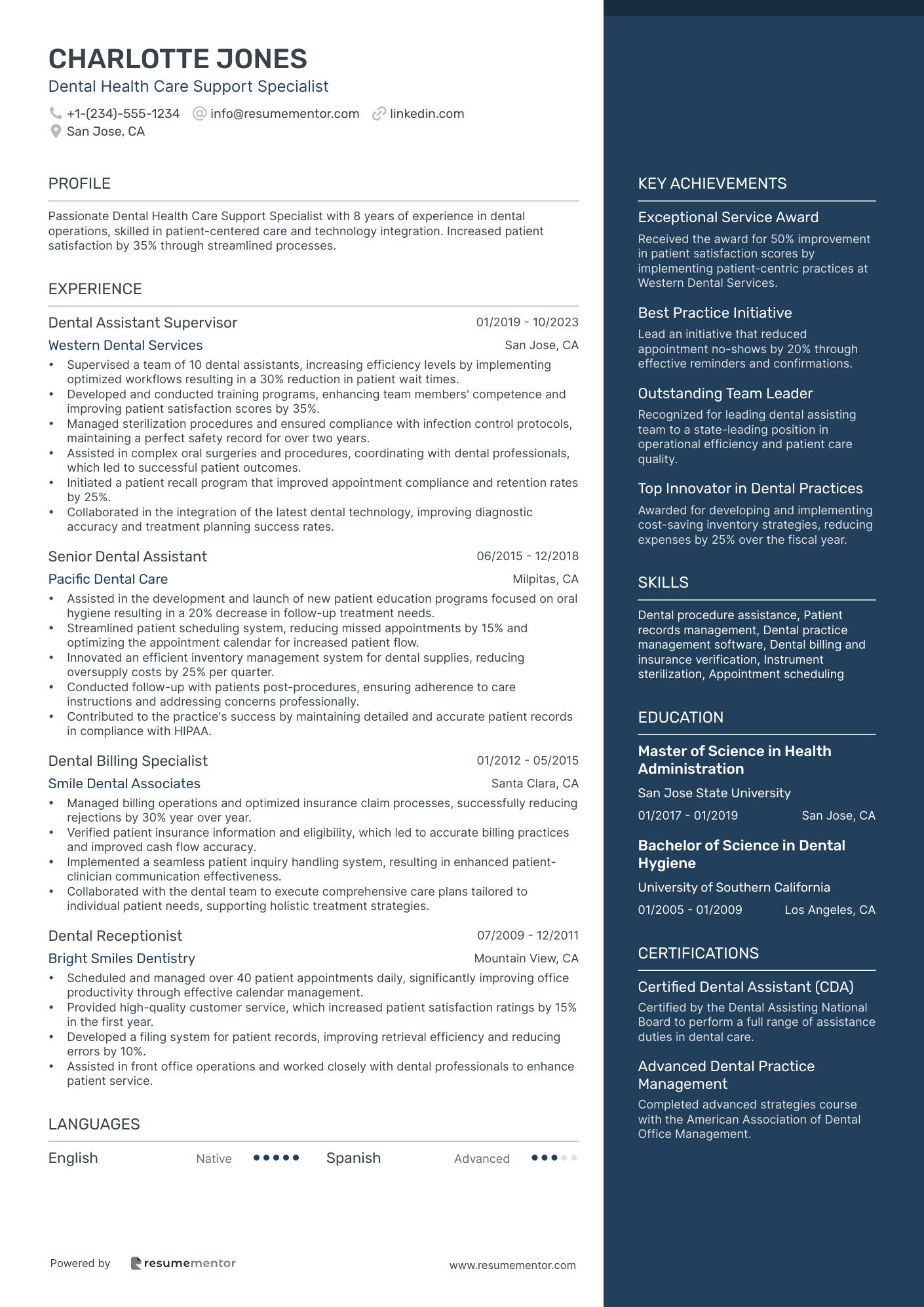 Dental Health Care Support Specialist