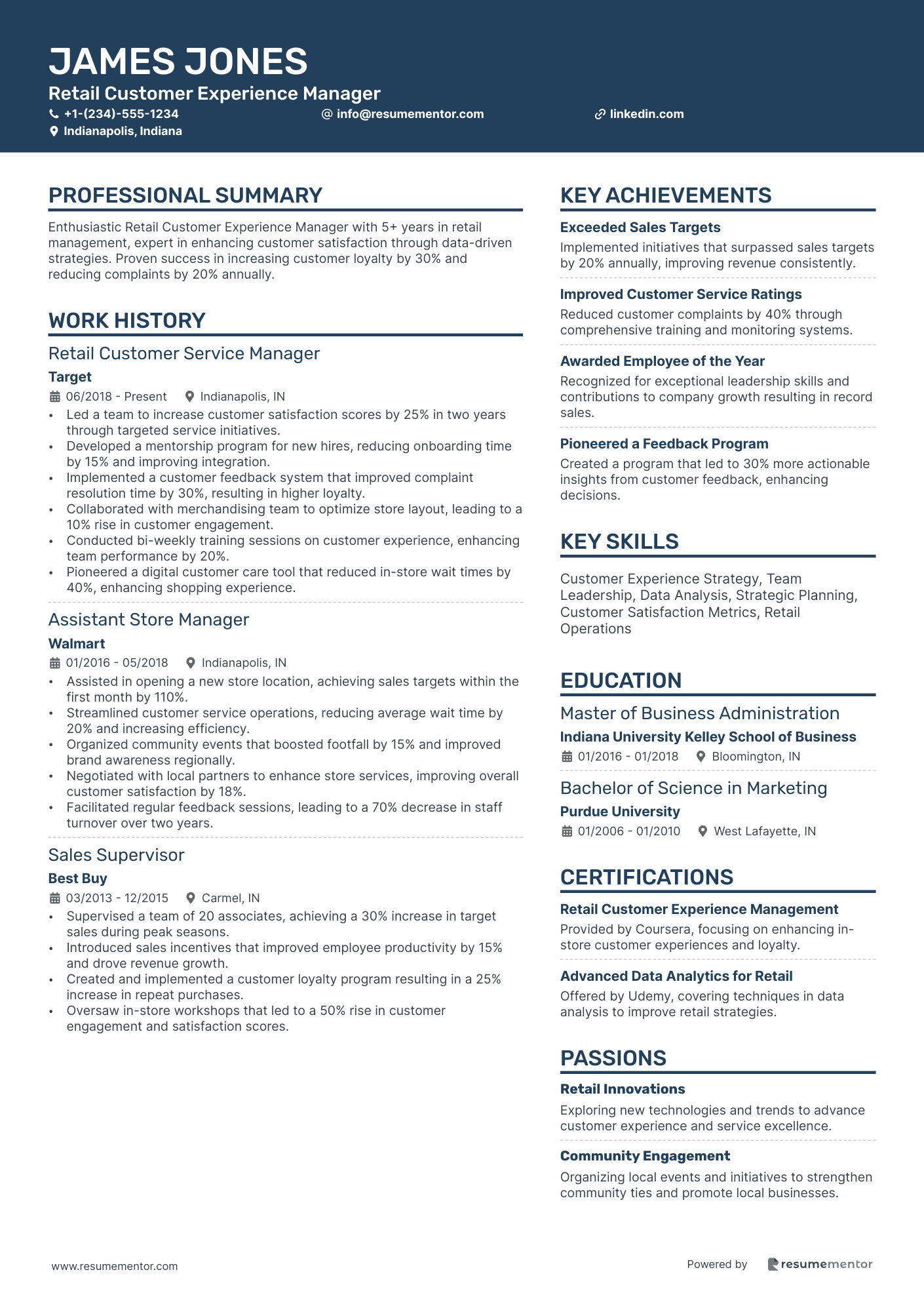 Retail Customer Experience Manager