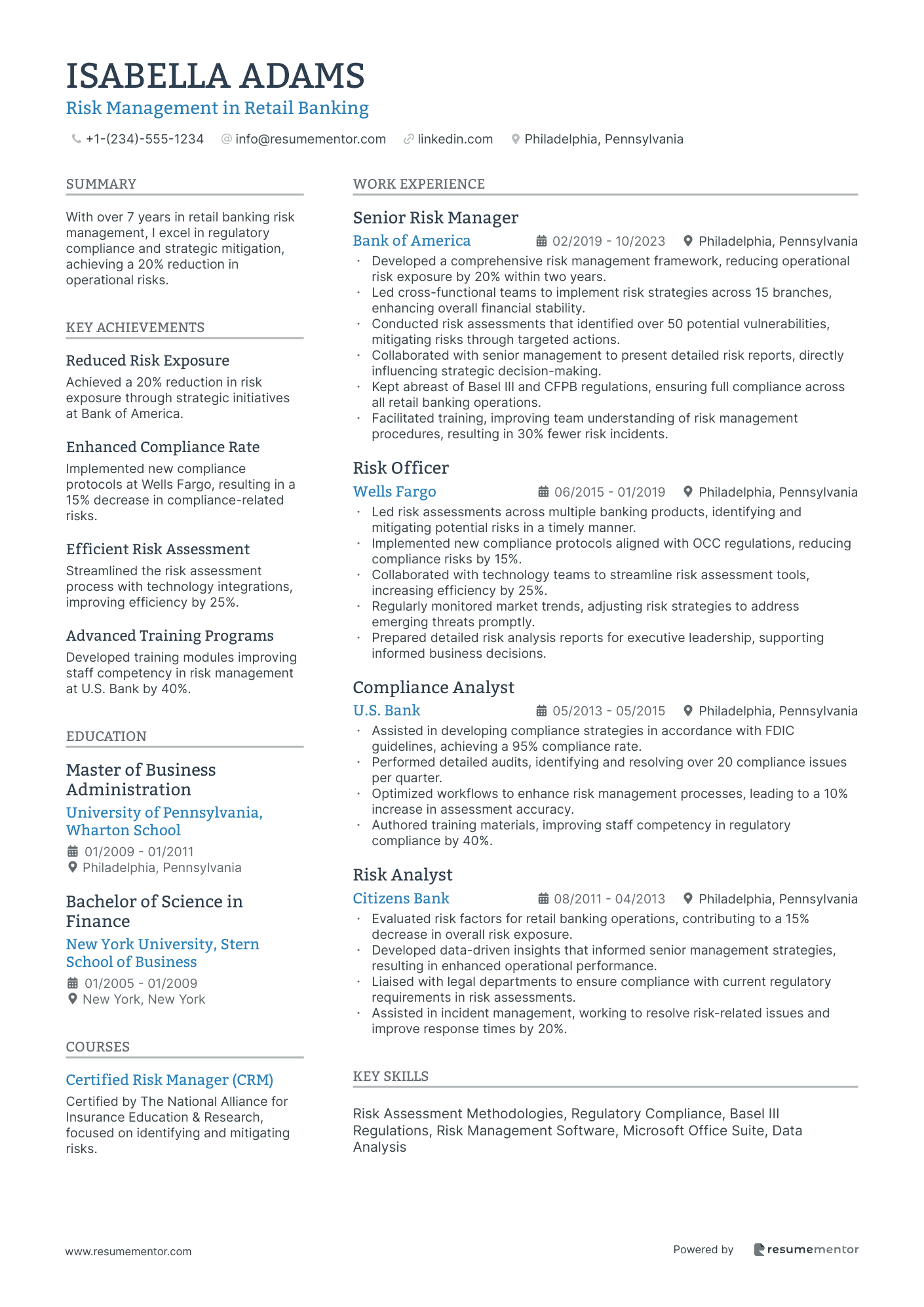 Risk Management in Retail Banking