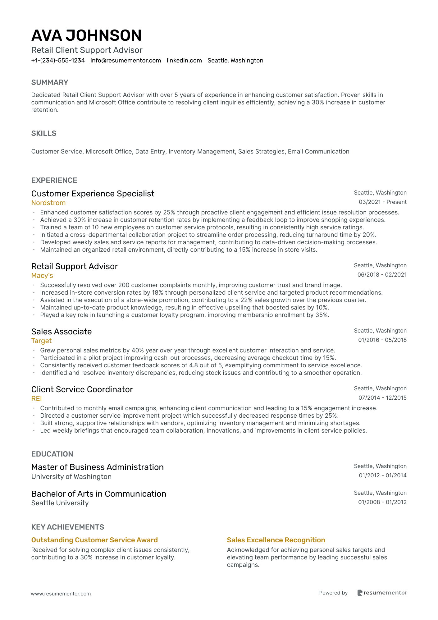 Retail Client Support Advisor