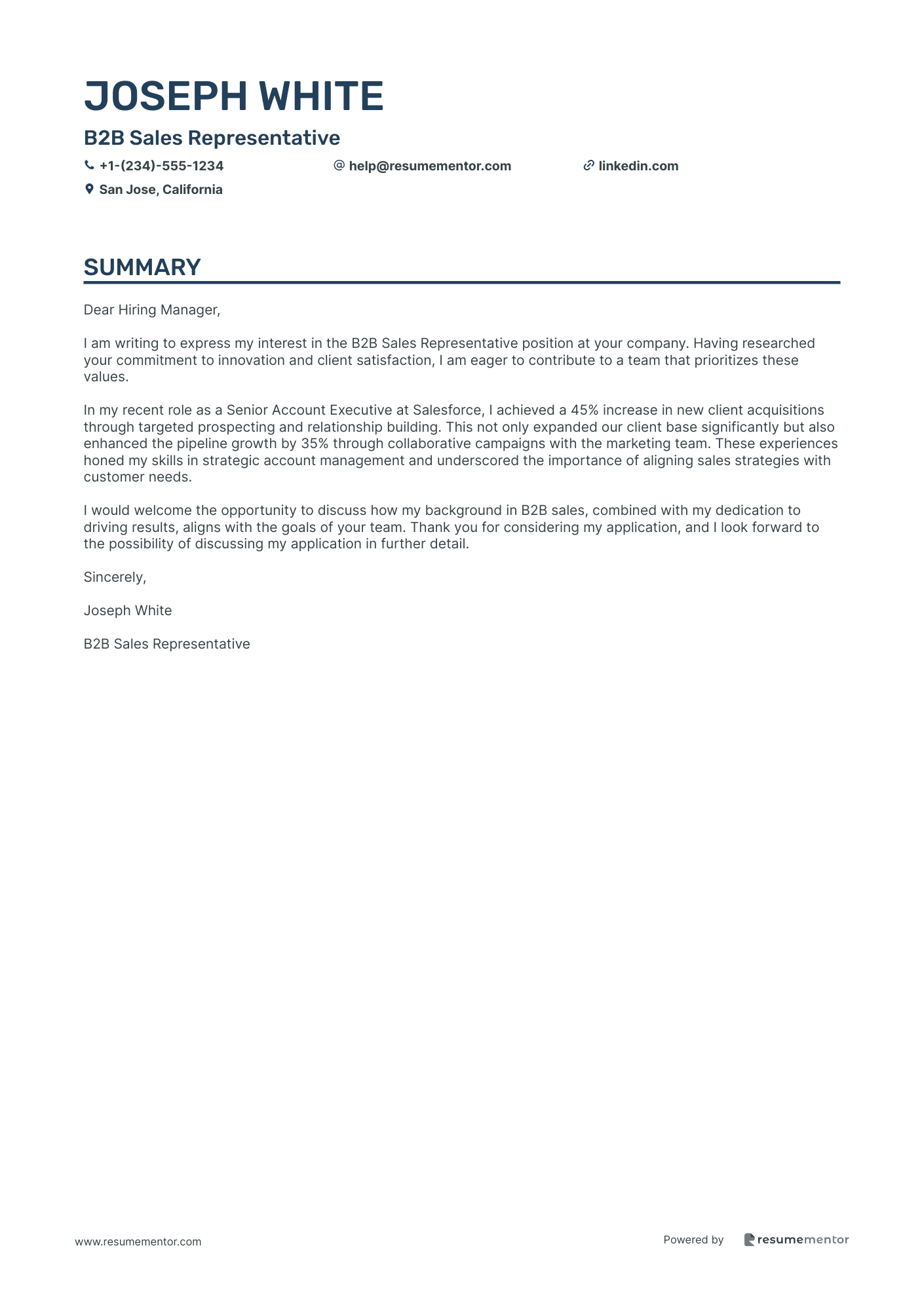 B2B Sales Representative