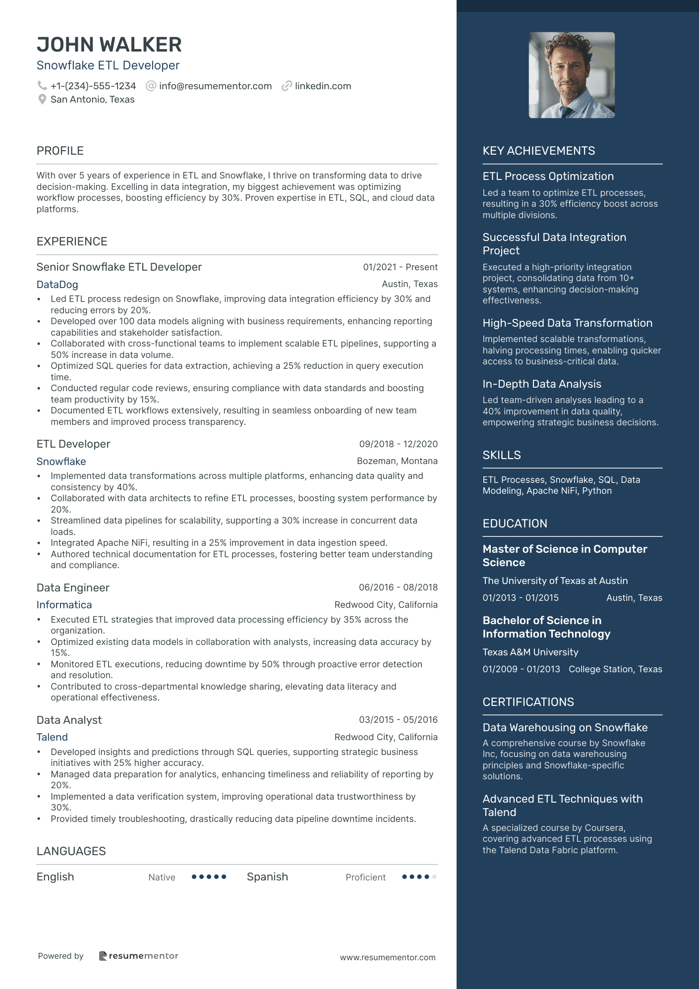 Snowflake ETL Developer