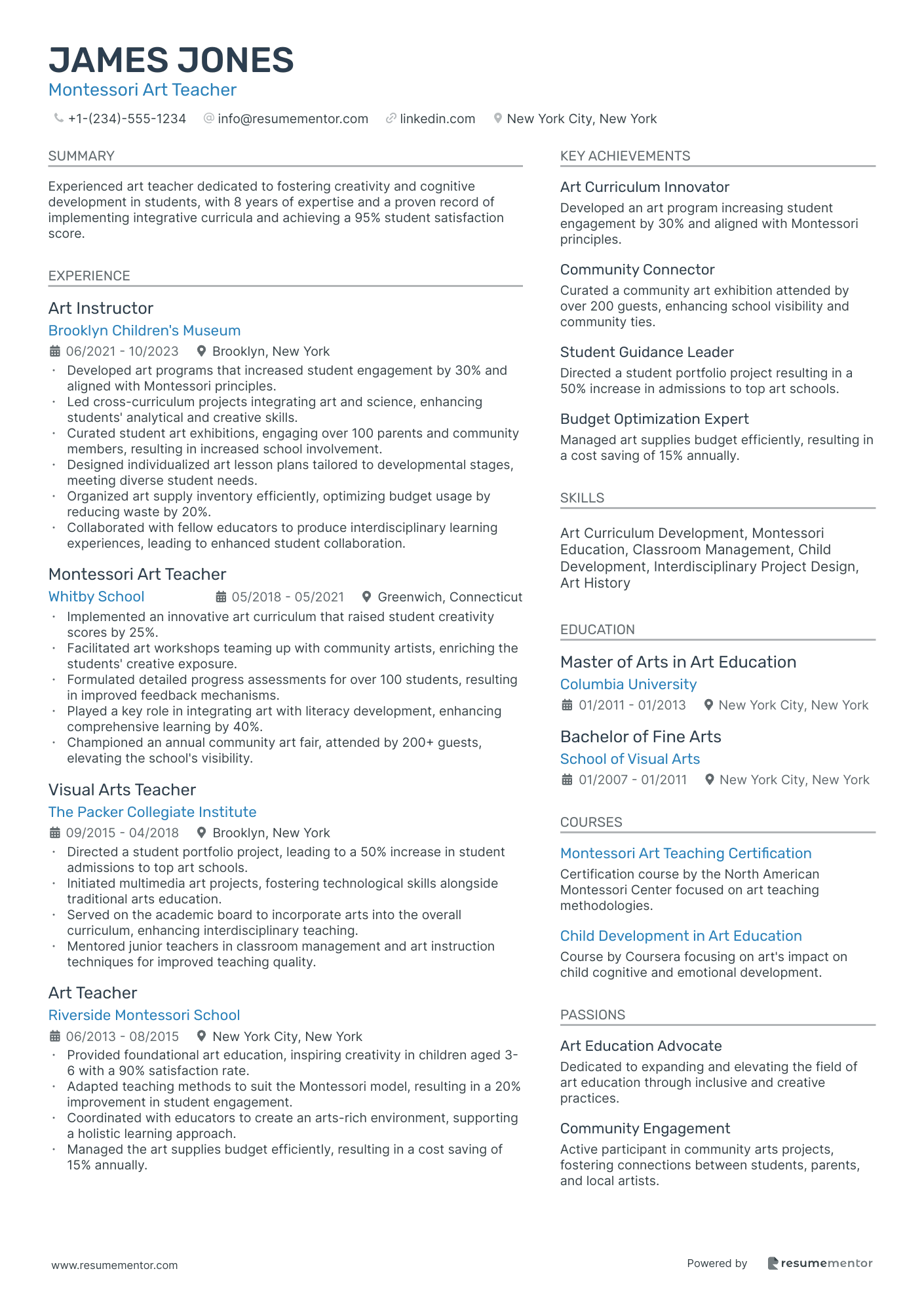 Montessori Art Teacher