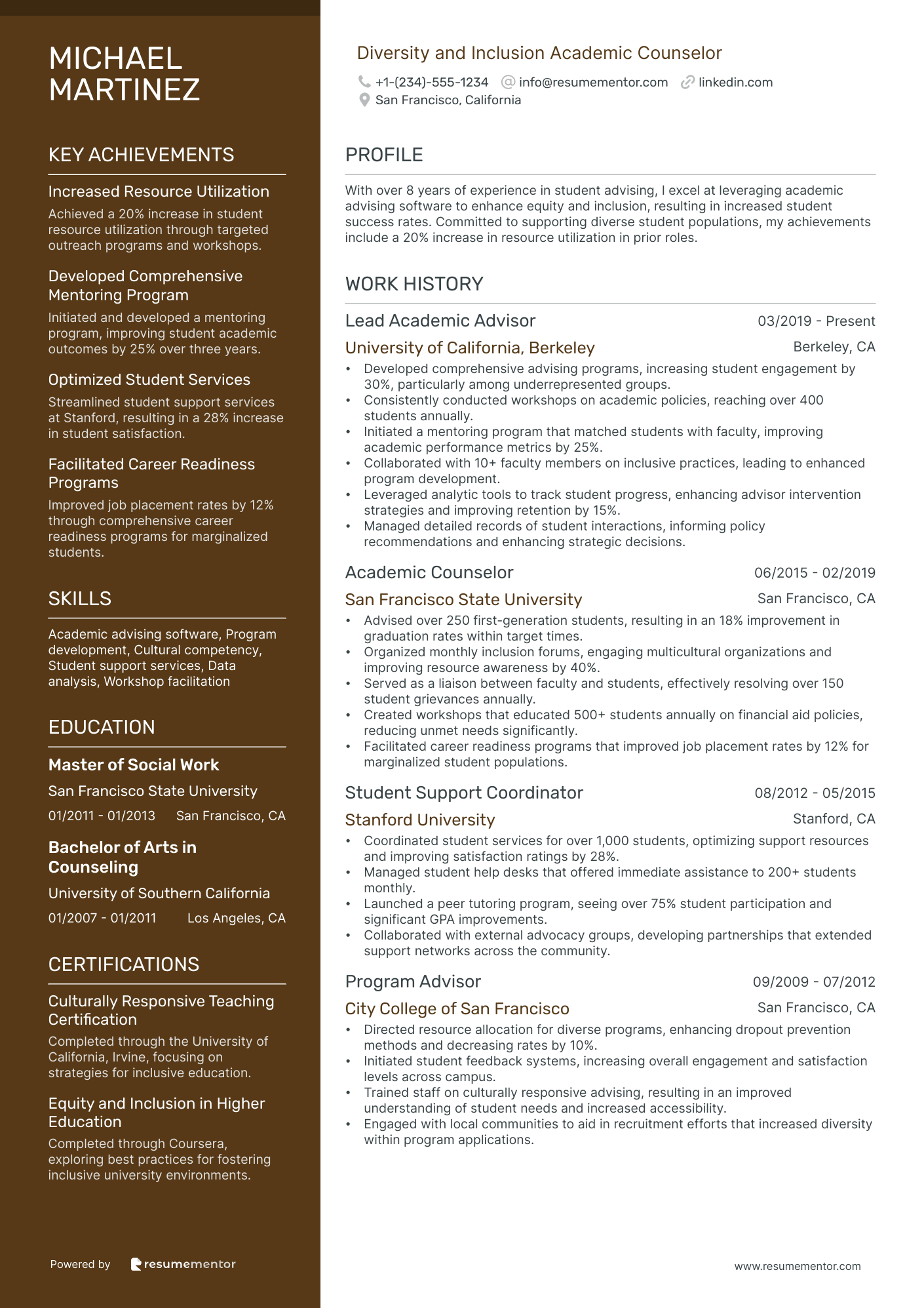 Diversity and Inclusion Academic Counselor