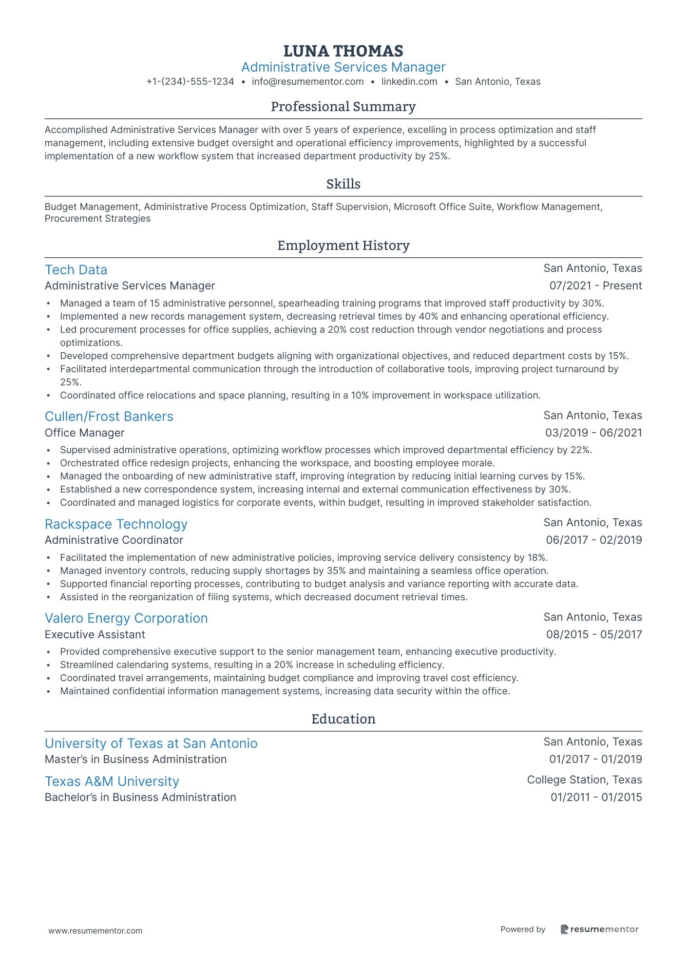Administrative Services Manager