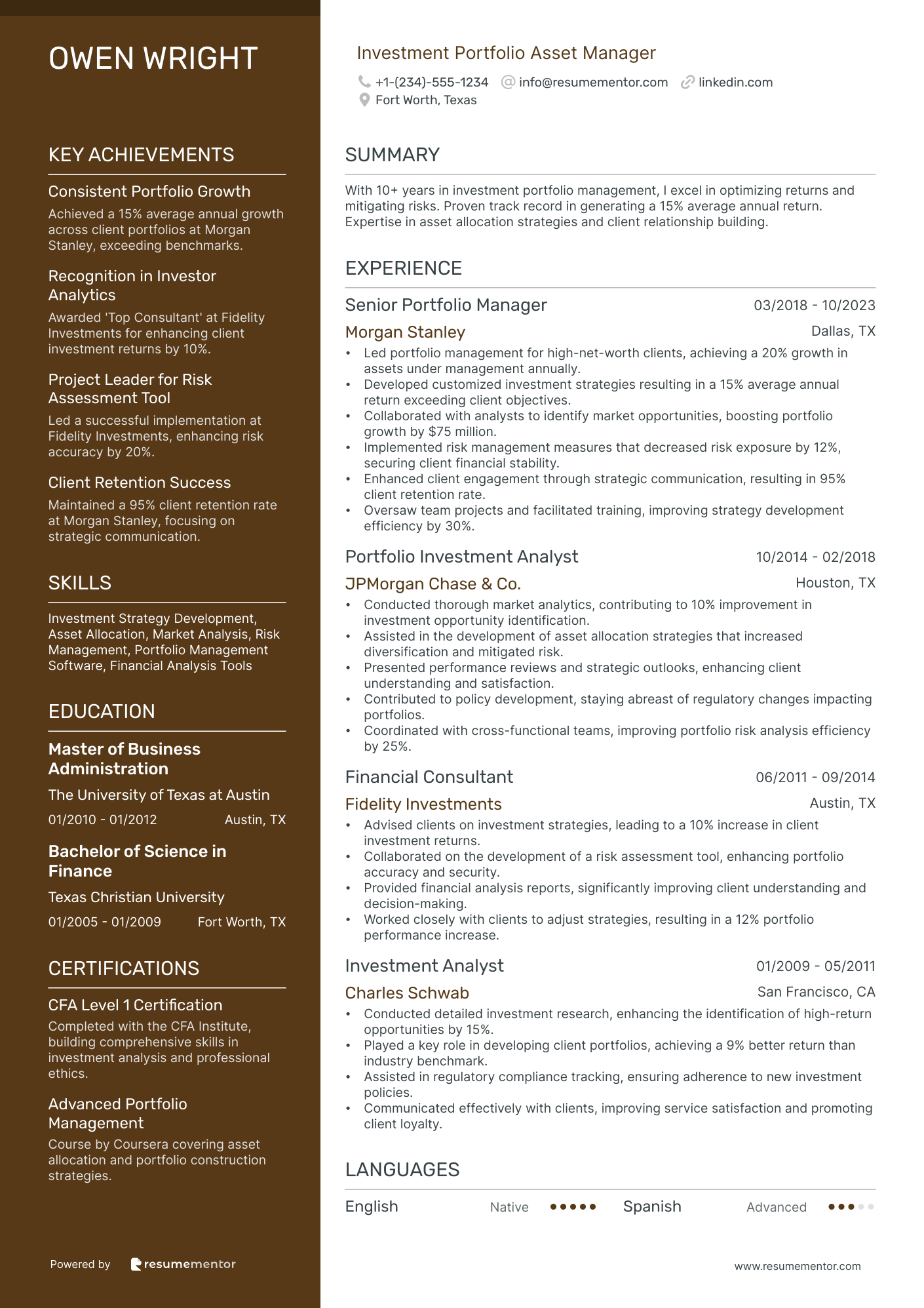 Investment Portfolio Asset Manager