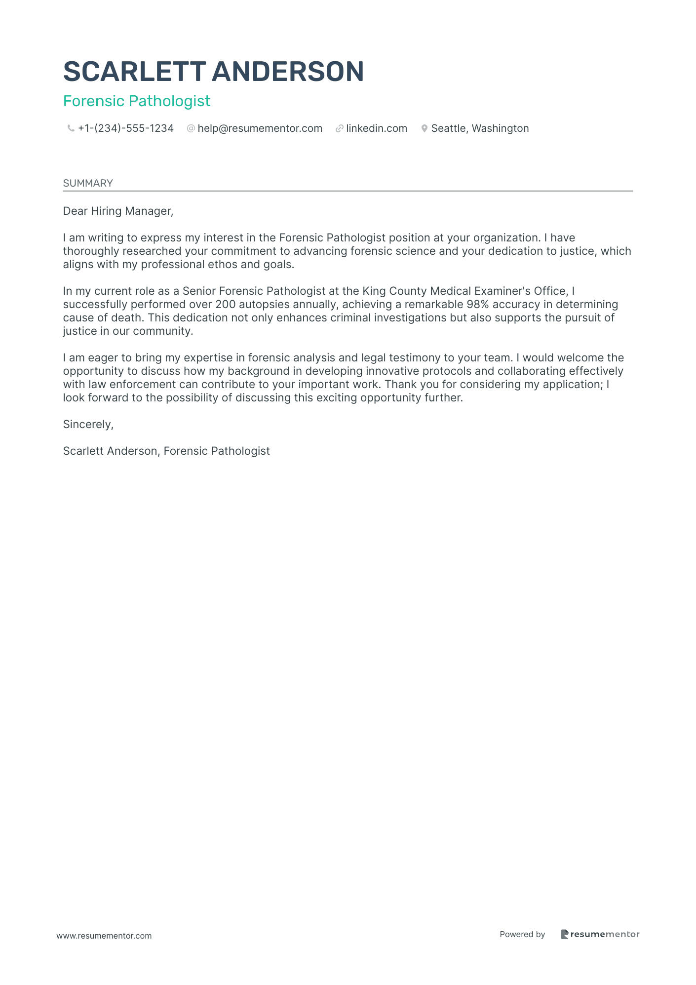 Forensic Pathologist