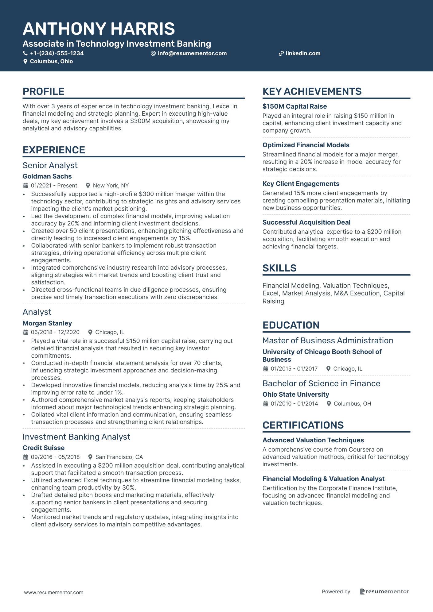 Associate in Technology Investment Banking