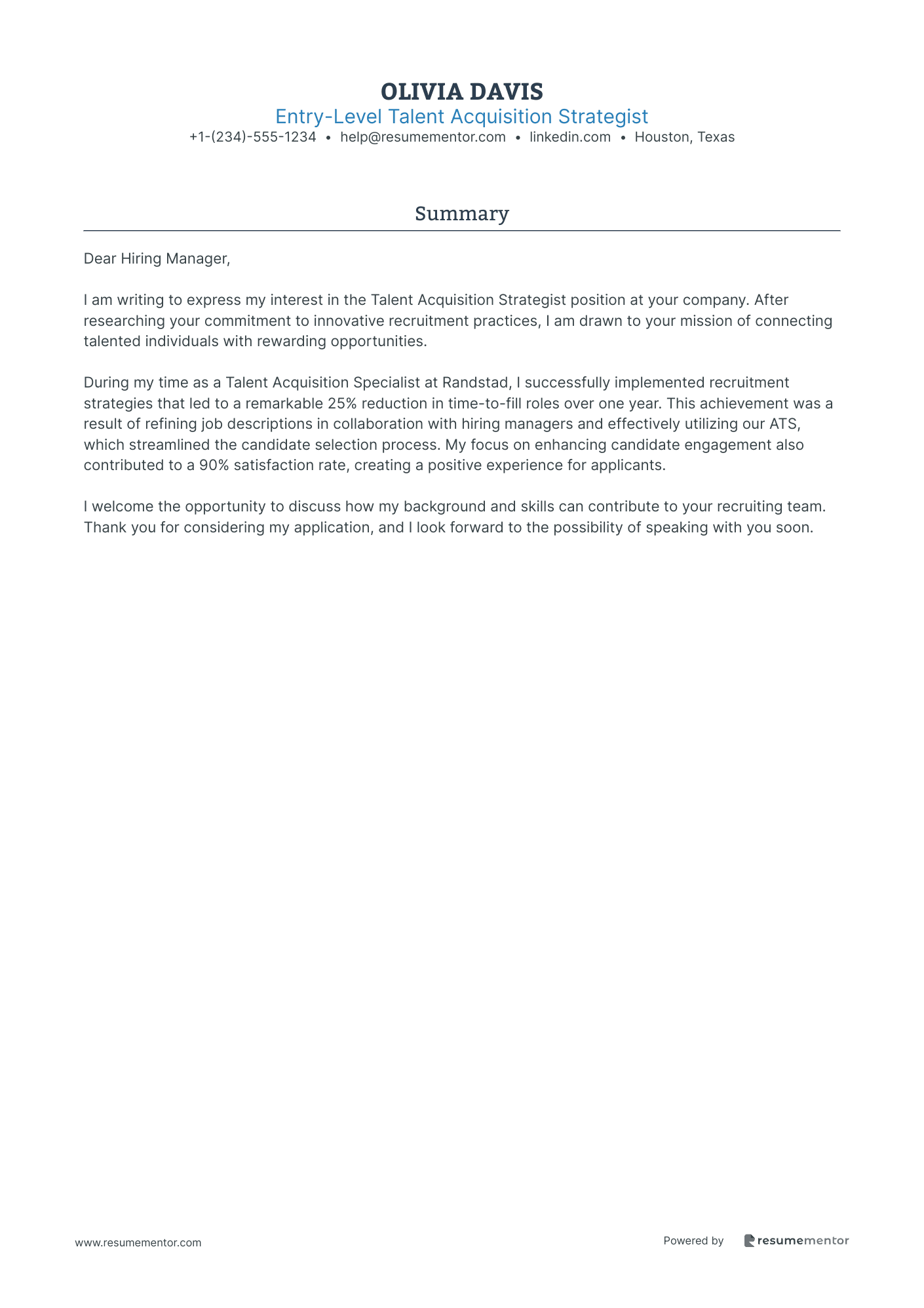 Entry Level Talent Acquisition Strategist