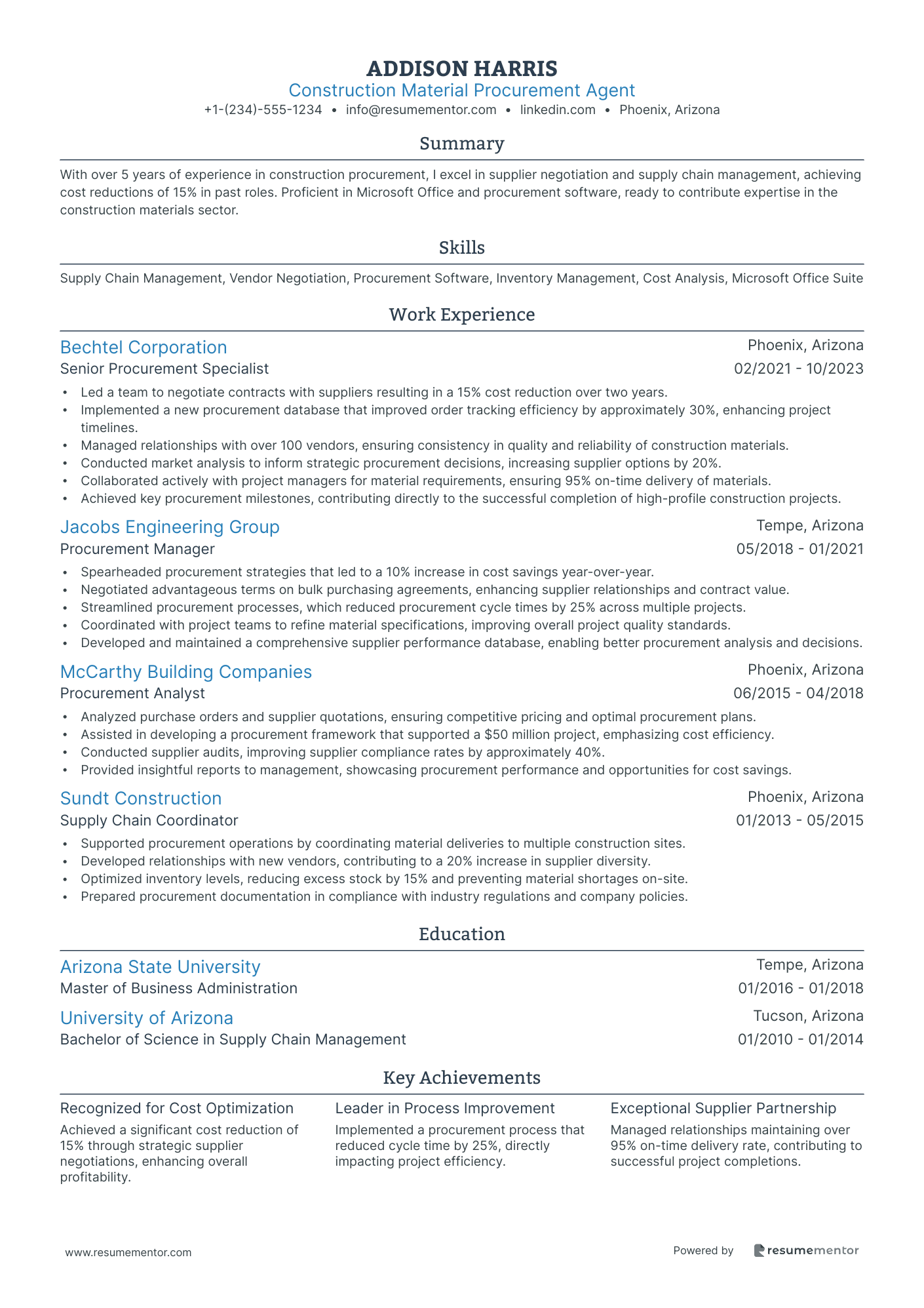 Construction Material Procurement Agent