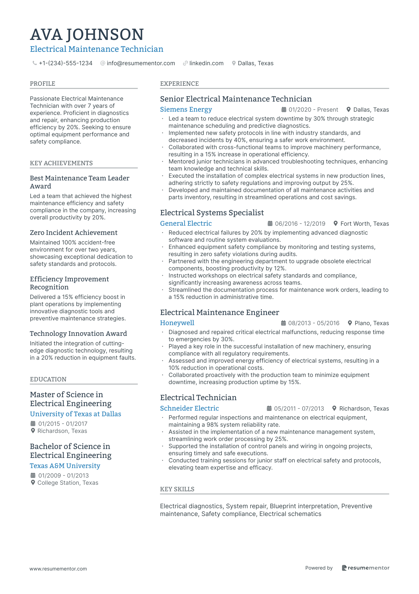 Electrical Maintenance Technician