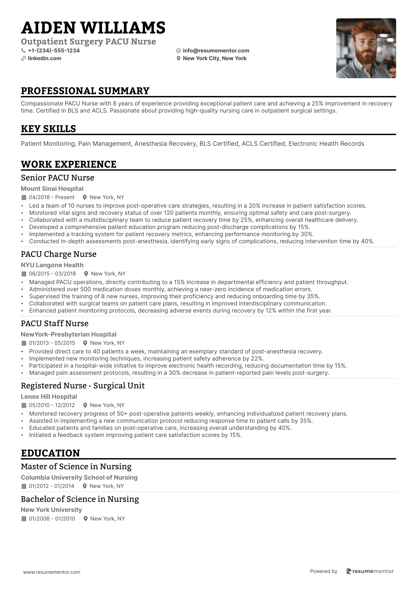 Outpatient Surgery PACU Nurse
