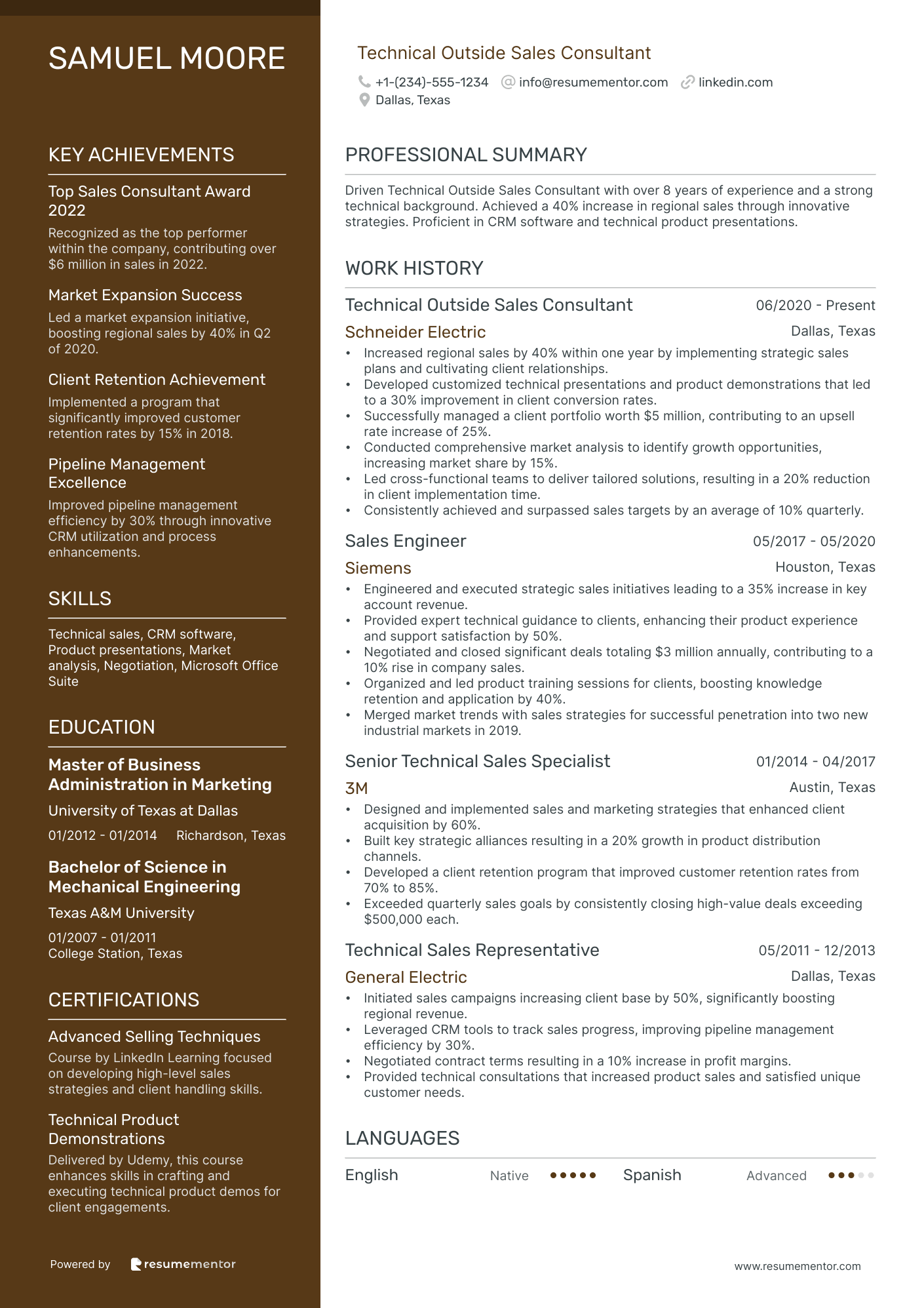 Technical Outside Sales Consultant