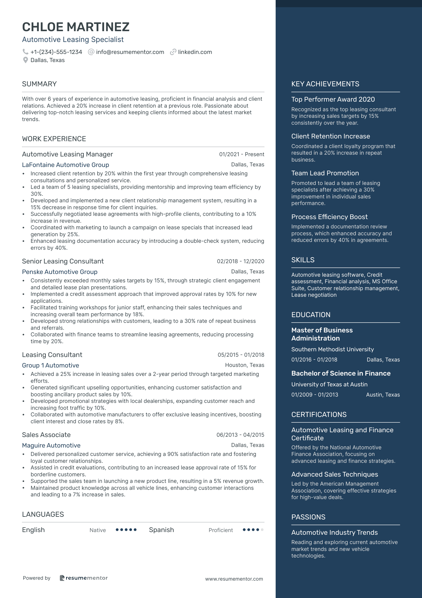 Automotive Leasing Specialist