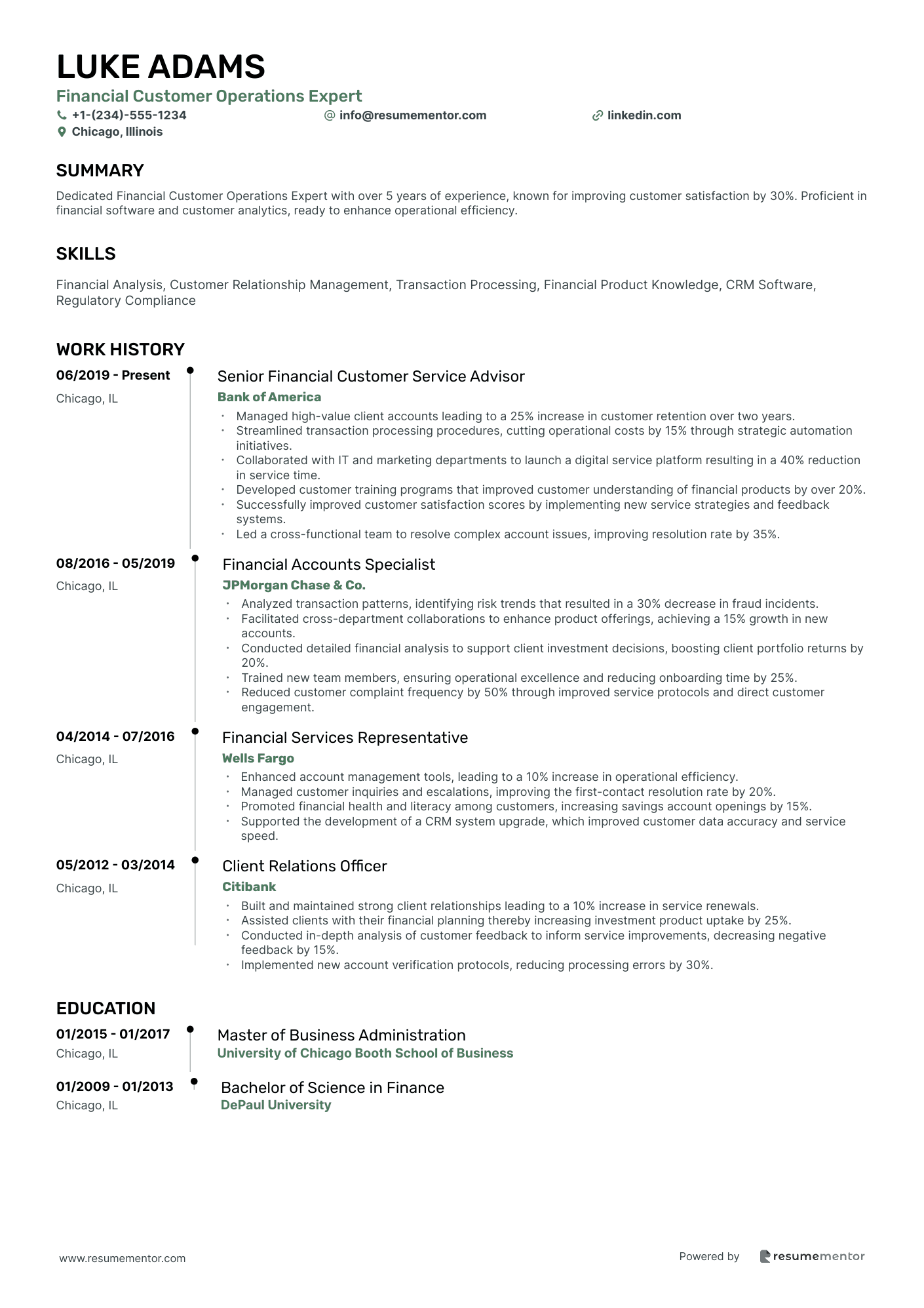 Financial Customer Operations Expert