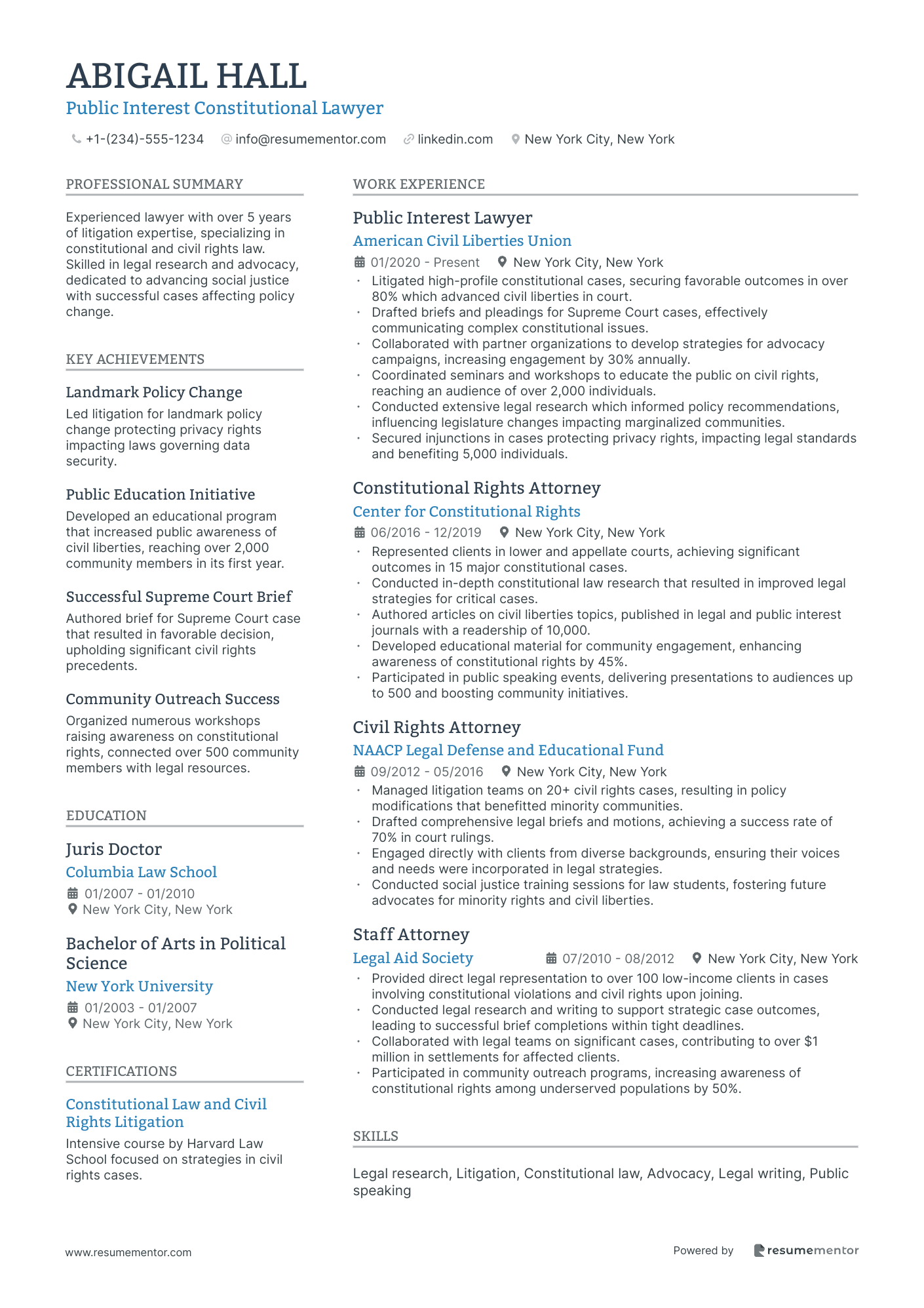 Public Interest Constitutional Lawyer