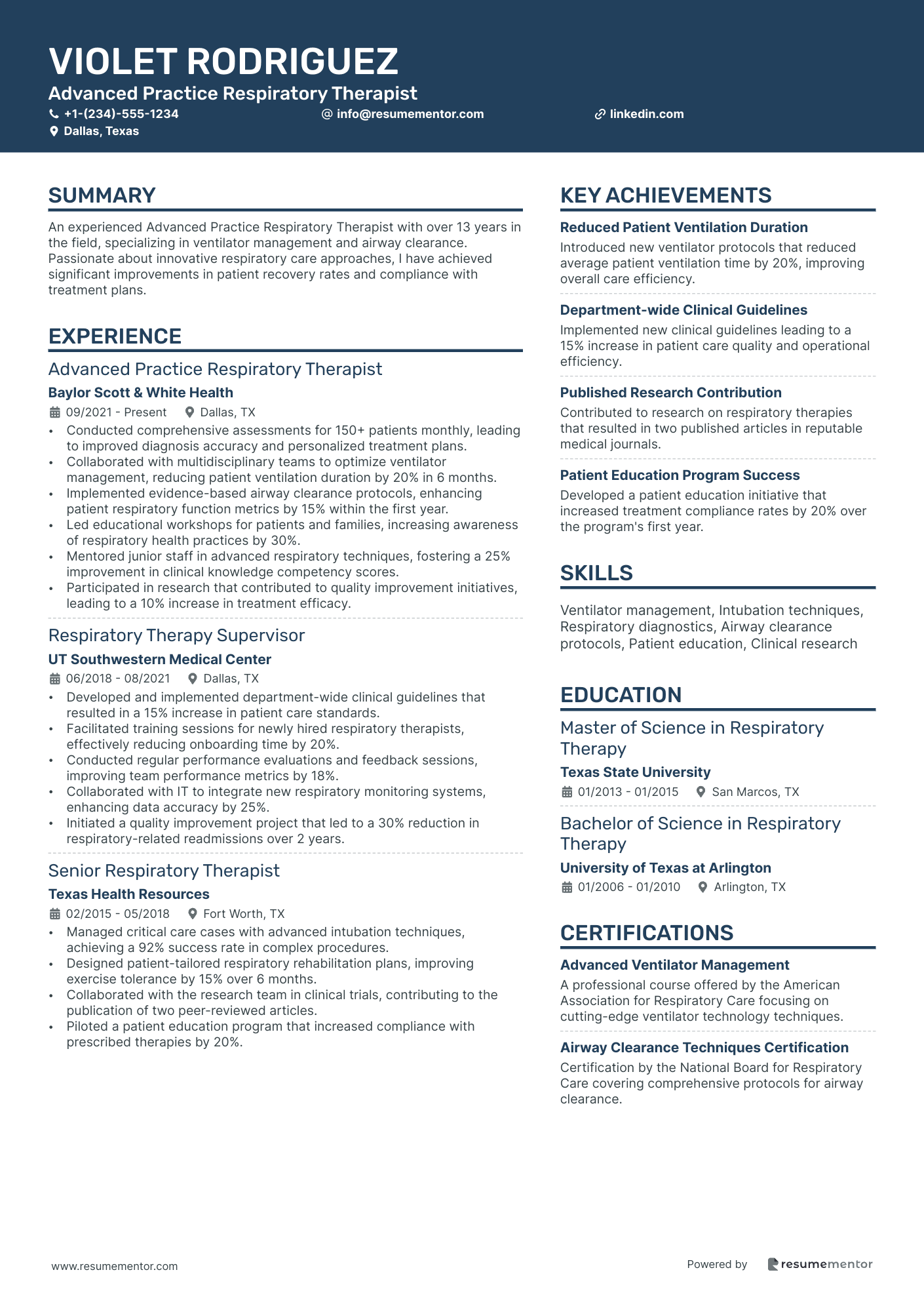 Advanced Practice Respiratory Therapist