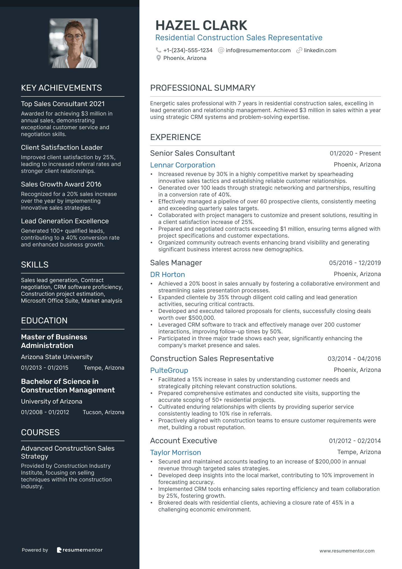 Residential Construction Sales Representative