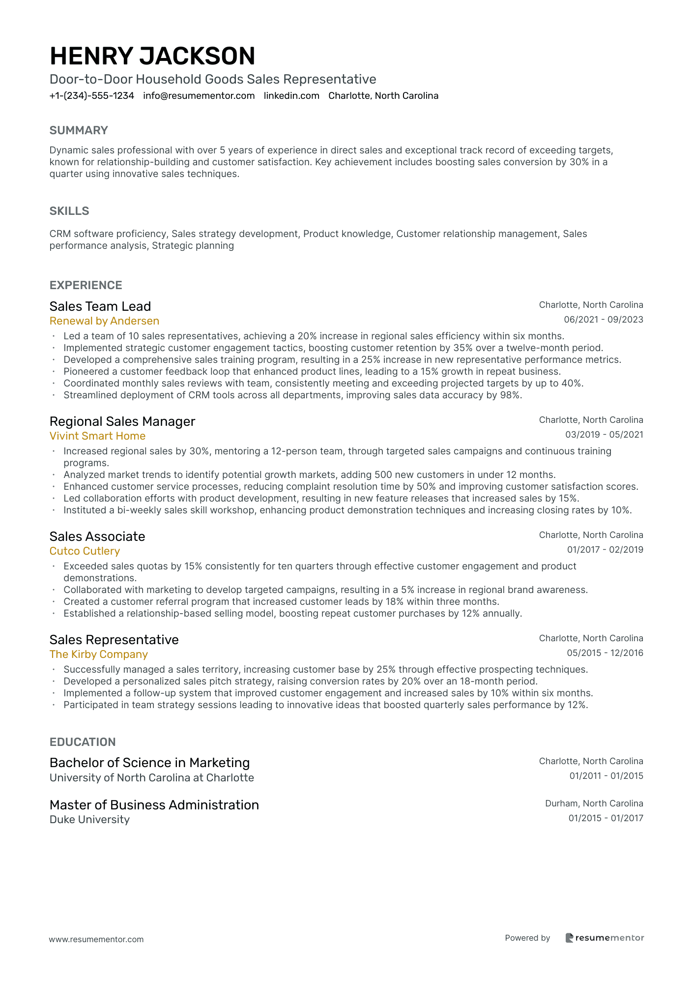 Door to Door Household Goods Sales Representative
