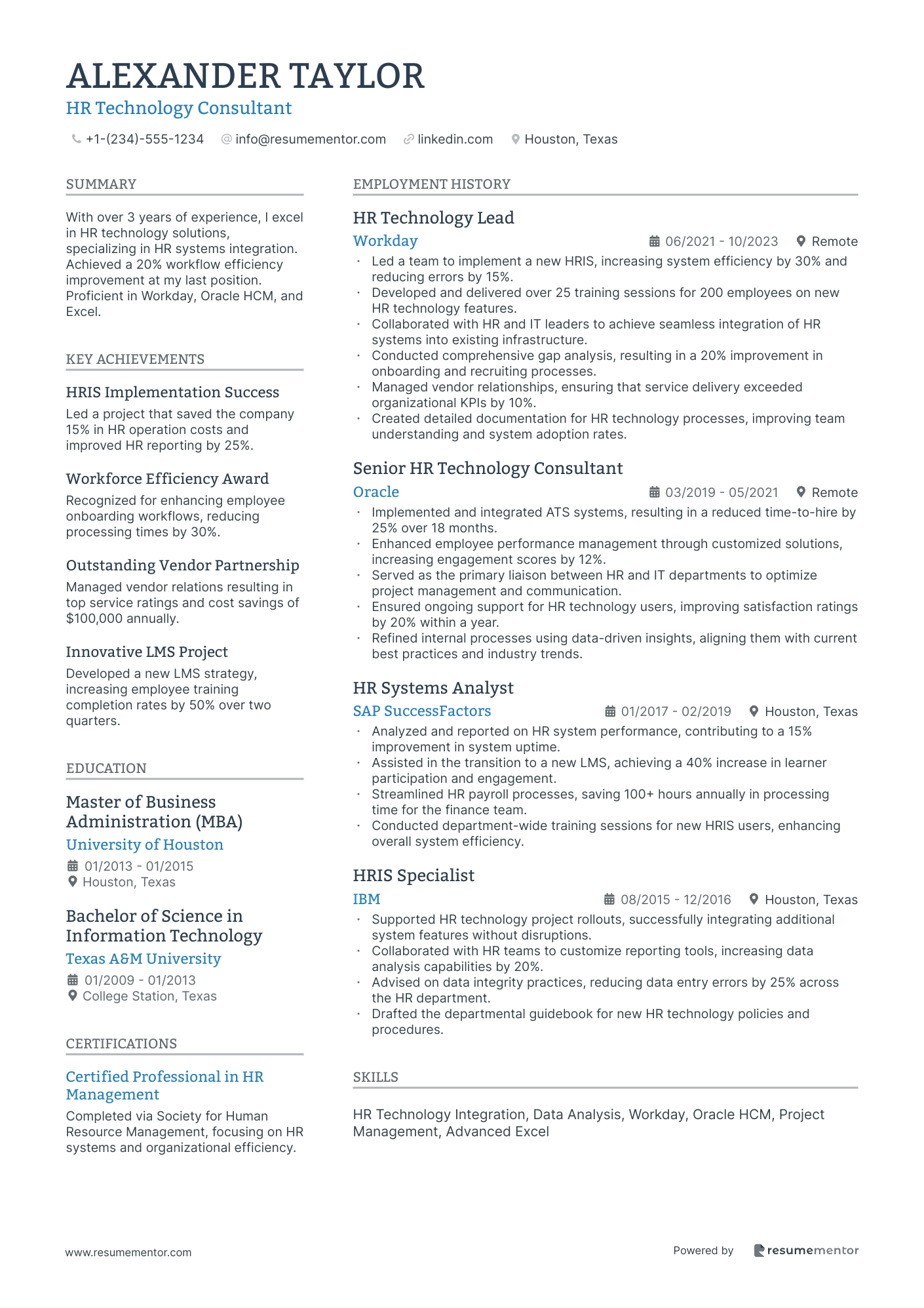 HR Technology Consultant