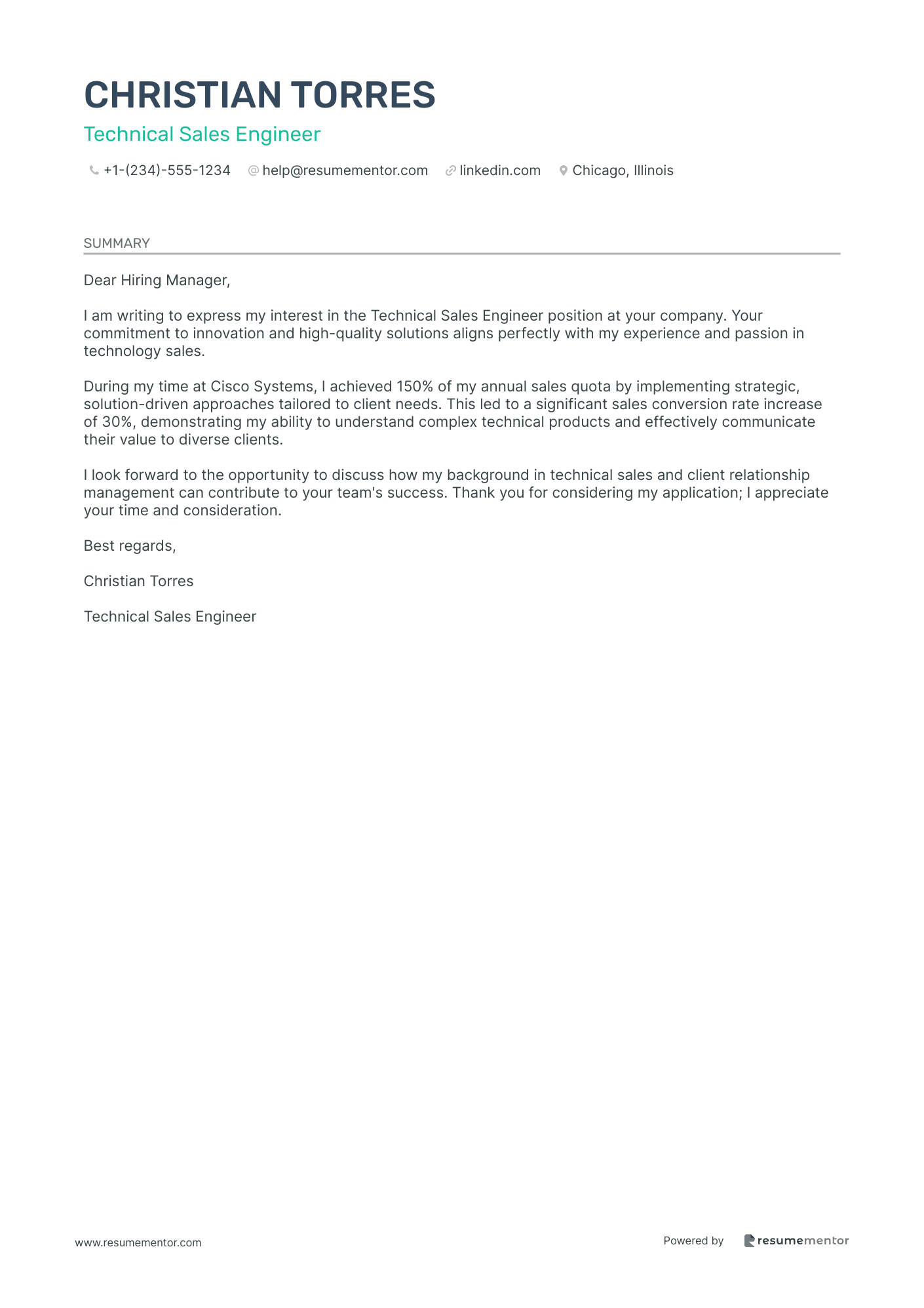 Technical Sales Engineer