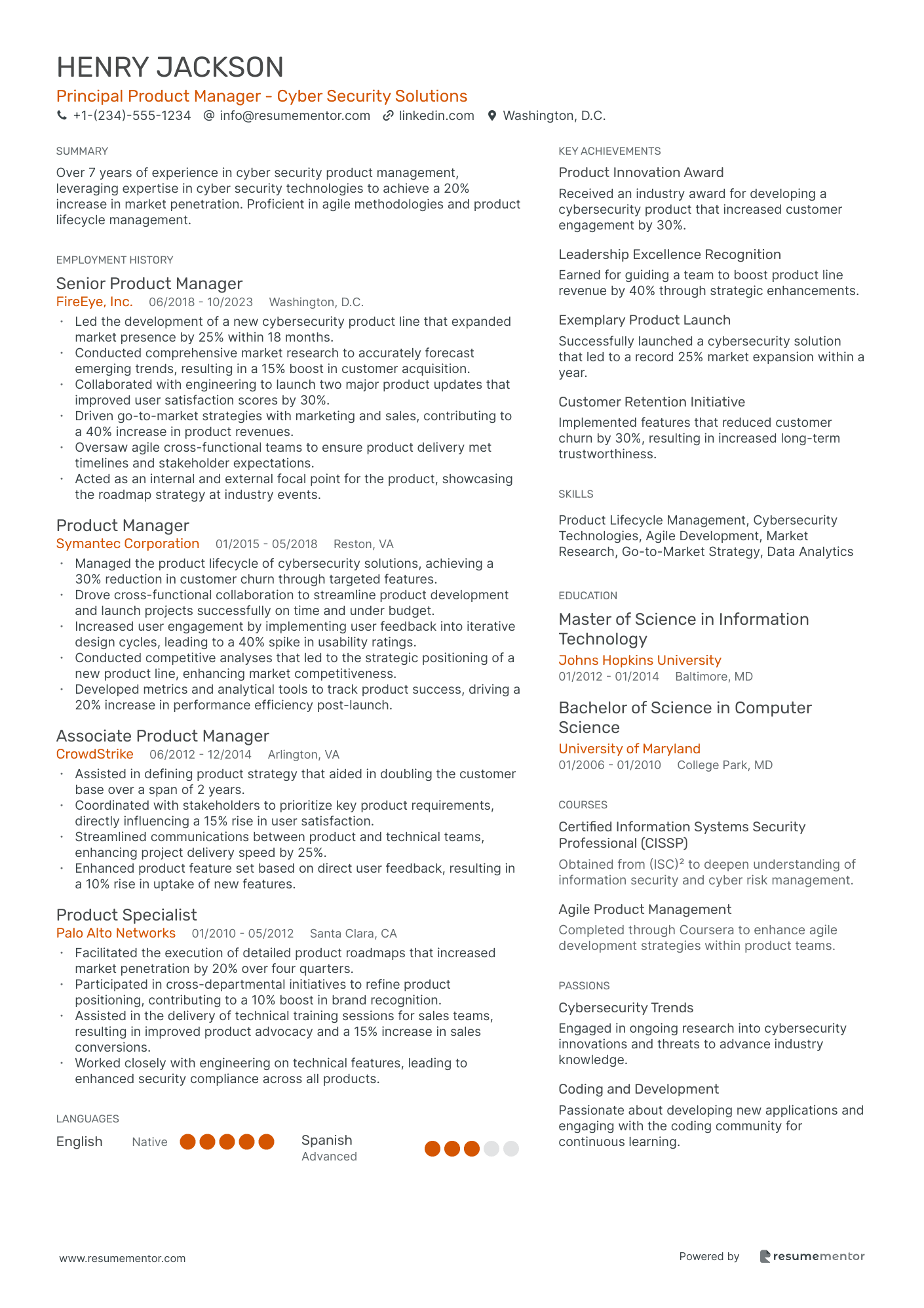 Principal Product Manager   Cyber Security Solutions