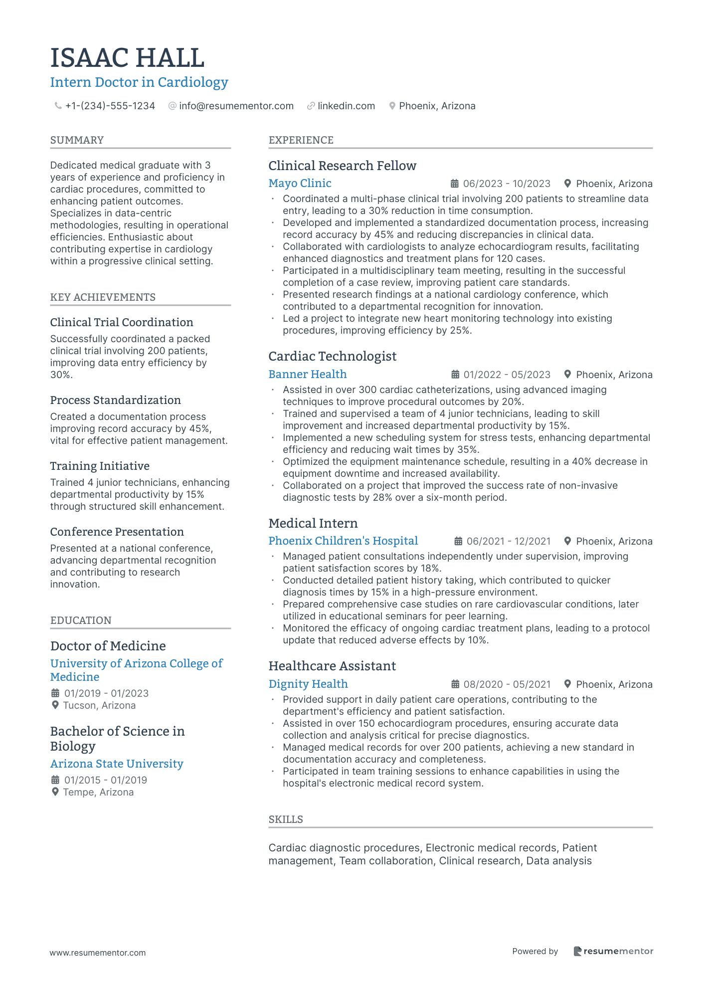 Intern Doctor in Cardiology