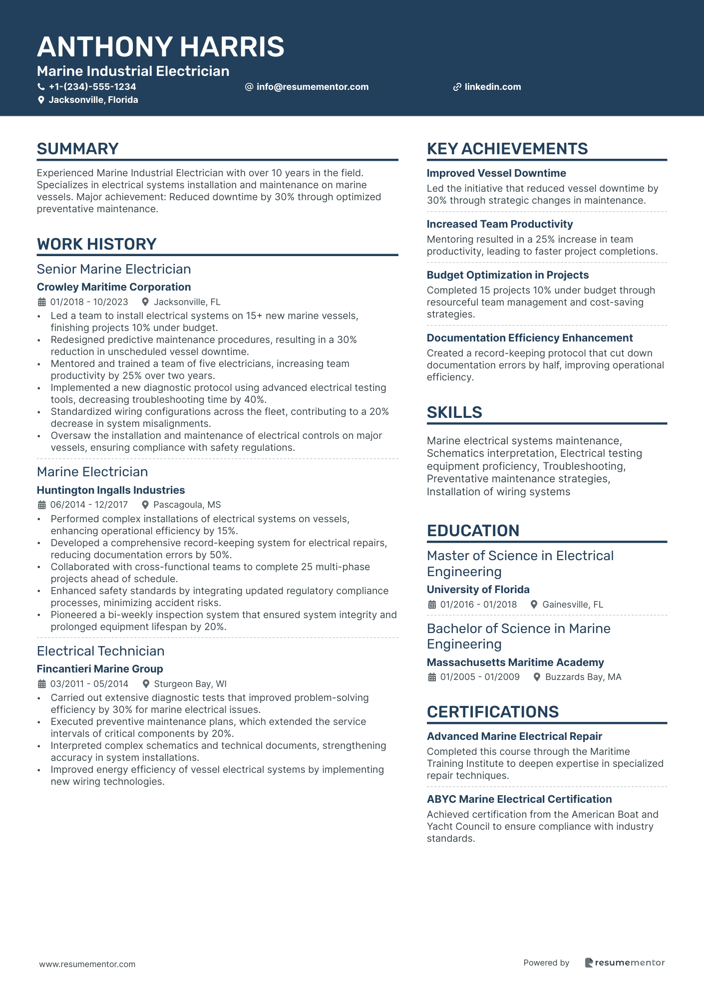 Marine Industrial Electrician