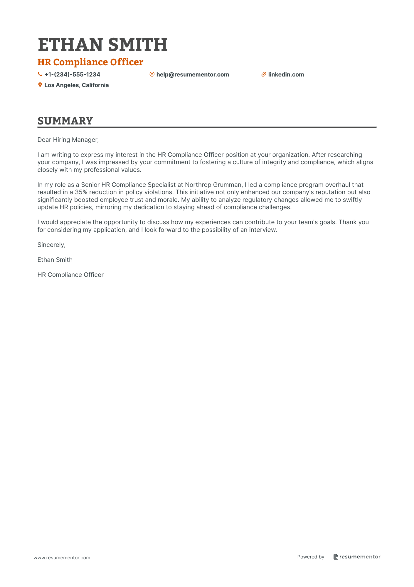 HR Compliance Officer