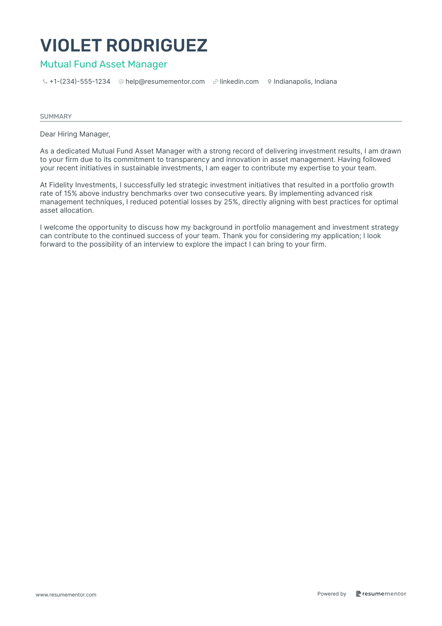 Mutual Fund Asset Manager