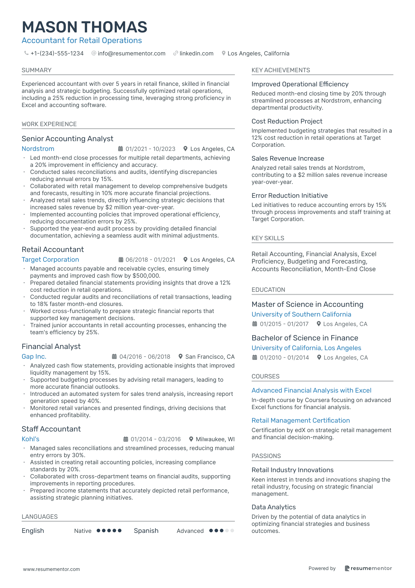 Accountant for Retail Operations
