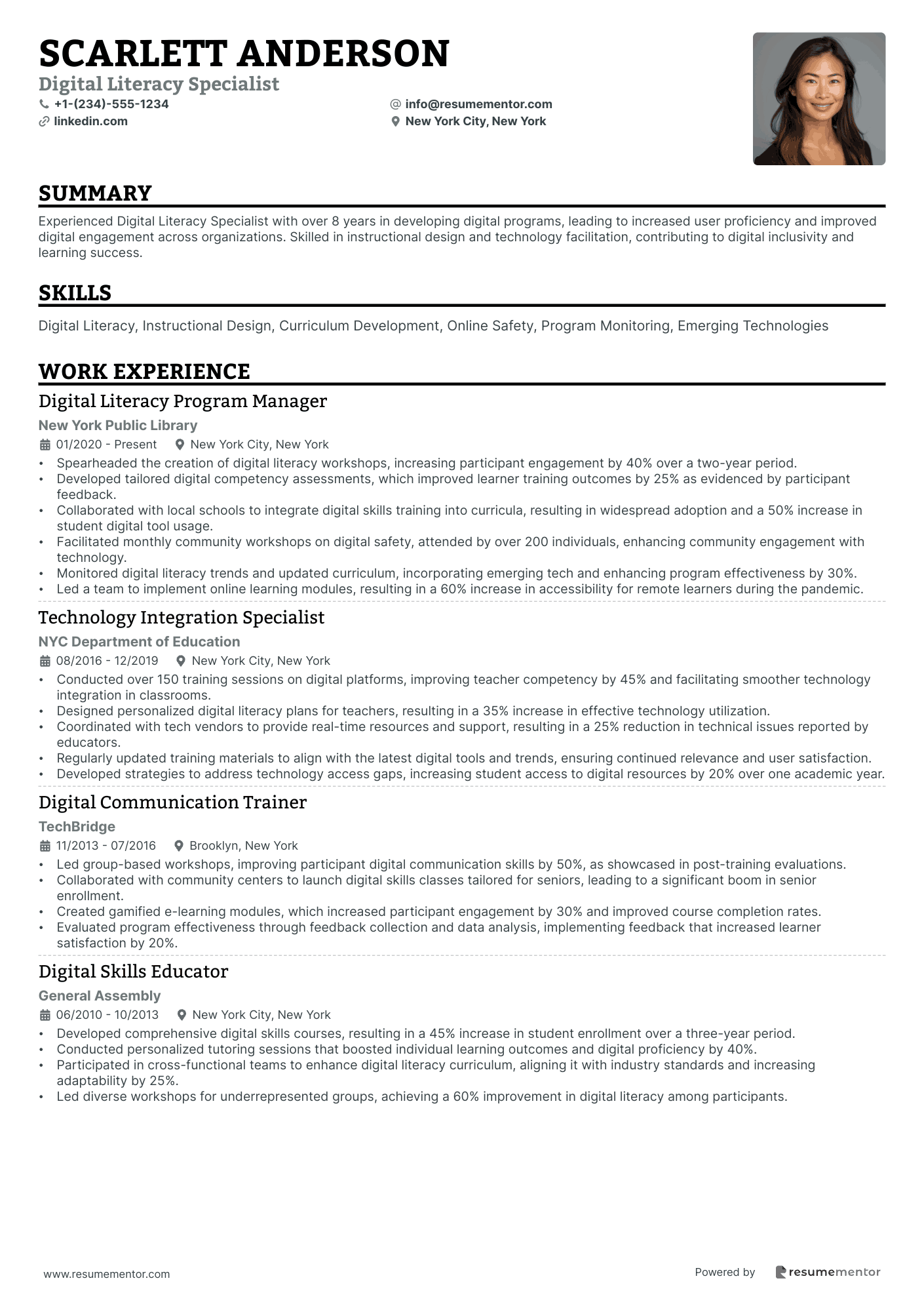 Digital Literacy Specialist