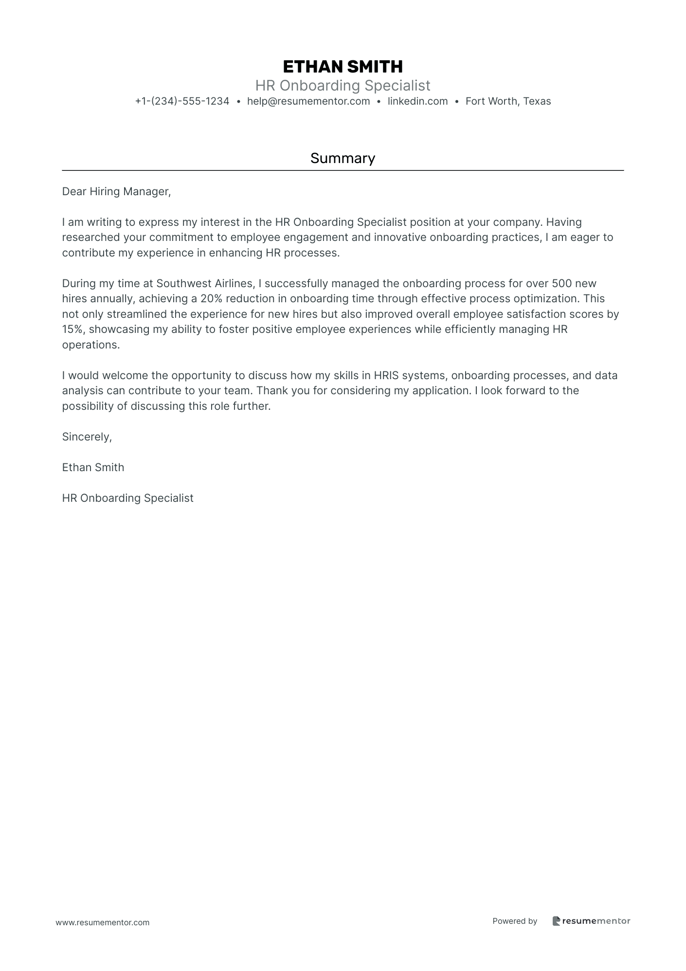 HR Onboarding Specialist