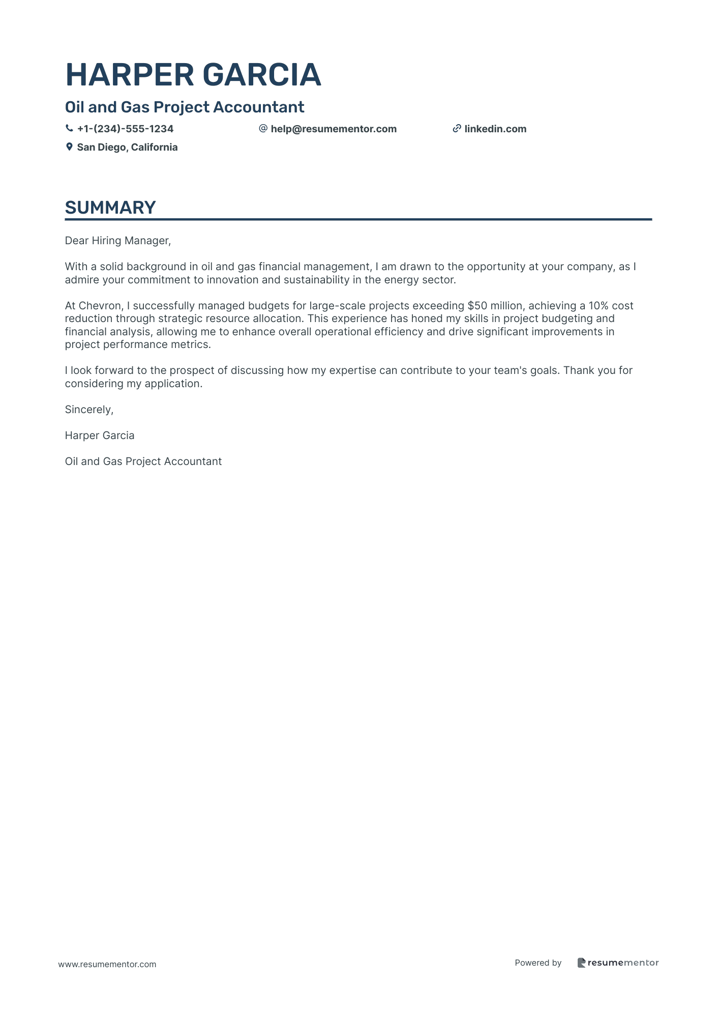 Oil and Gas Project Accountant