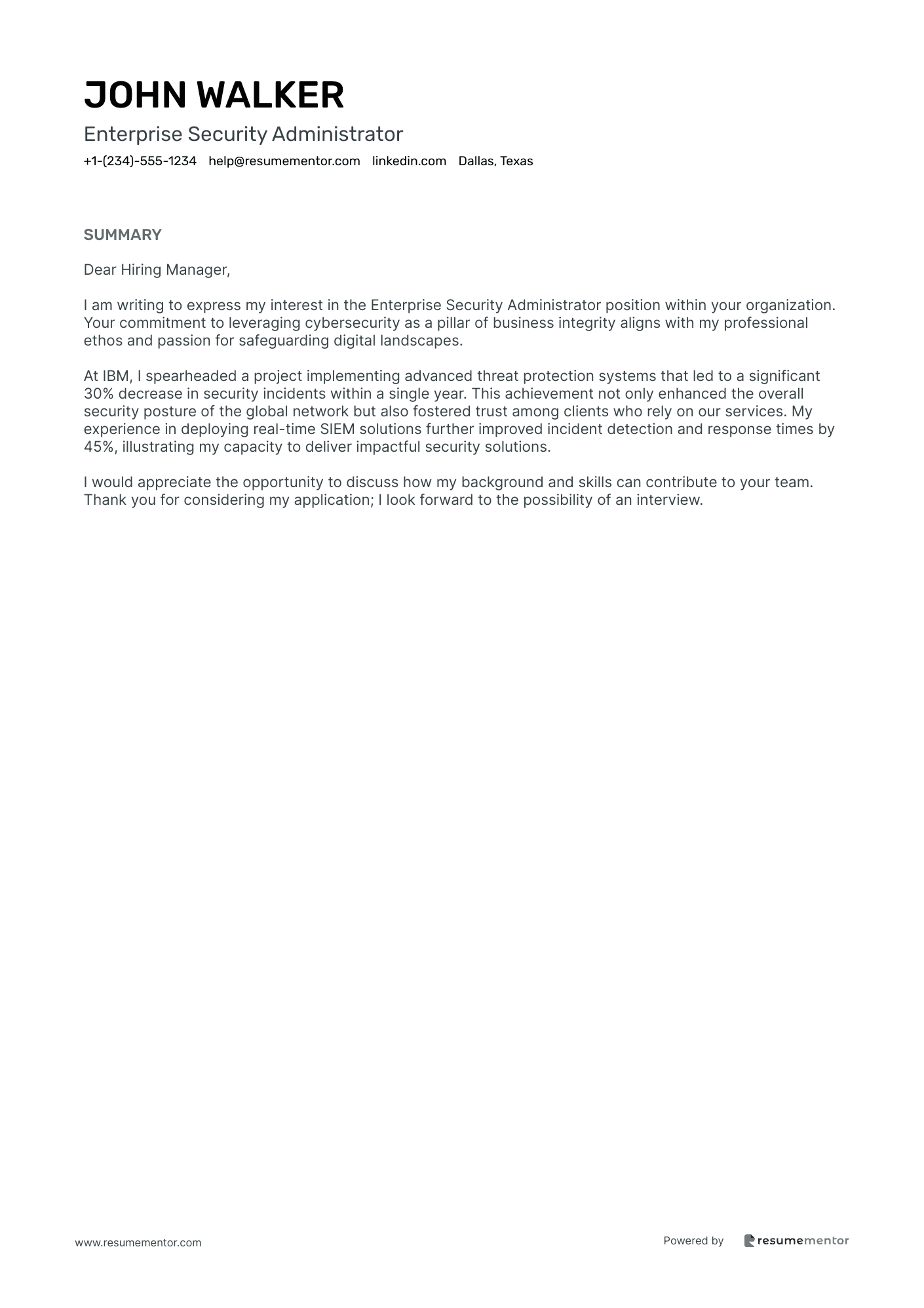 Enterprise Security Administrator