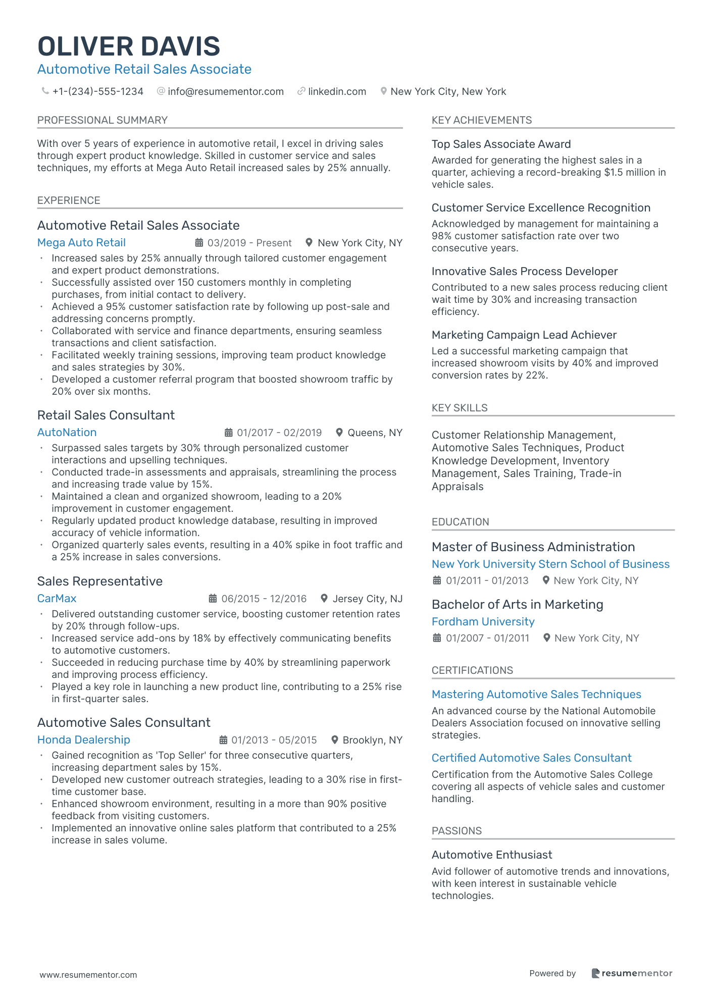 Automotive Retail Sales Associate