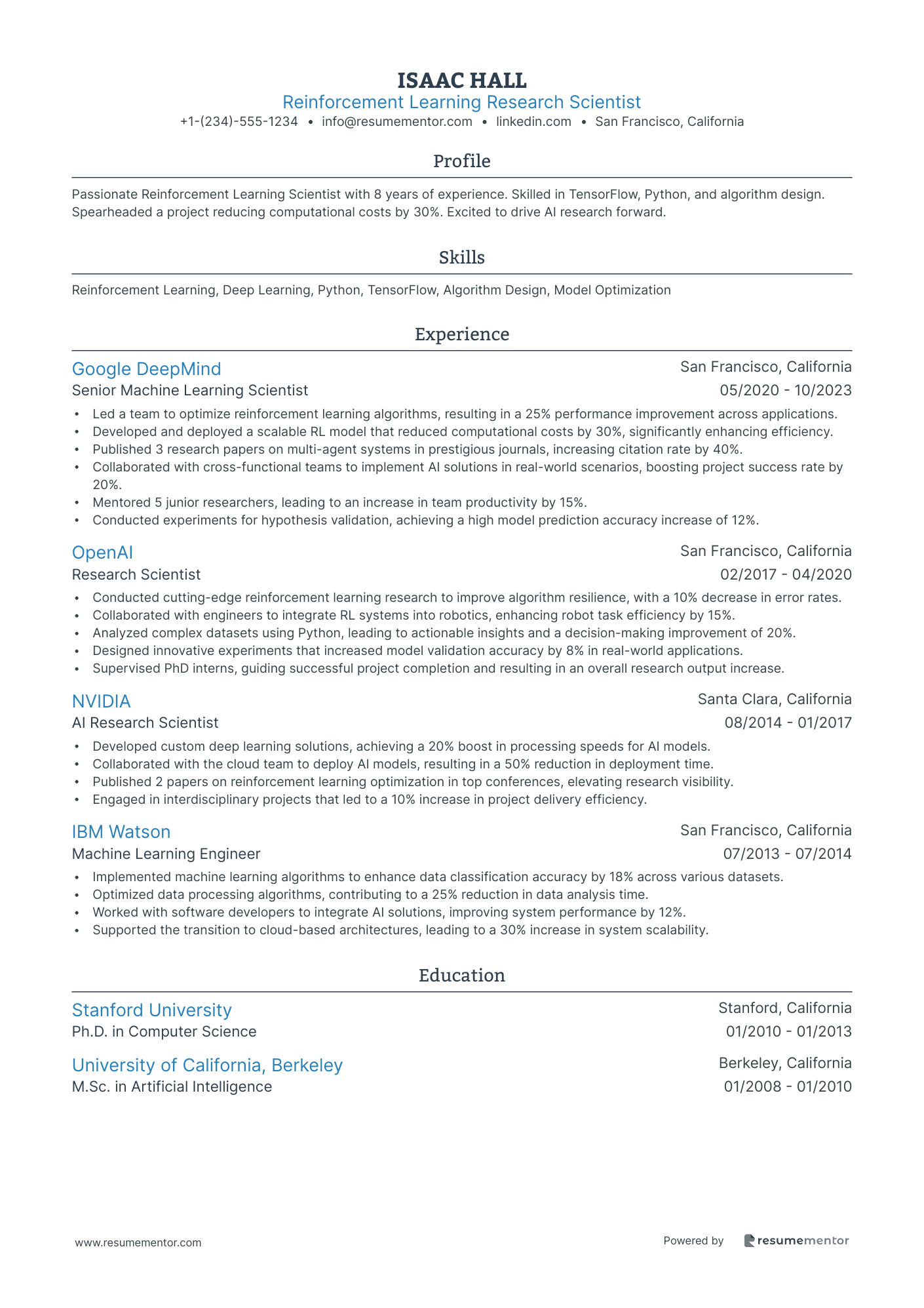 Reinforcement Learning Research Scientist