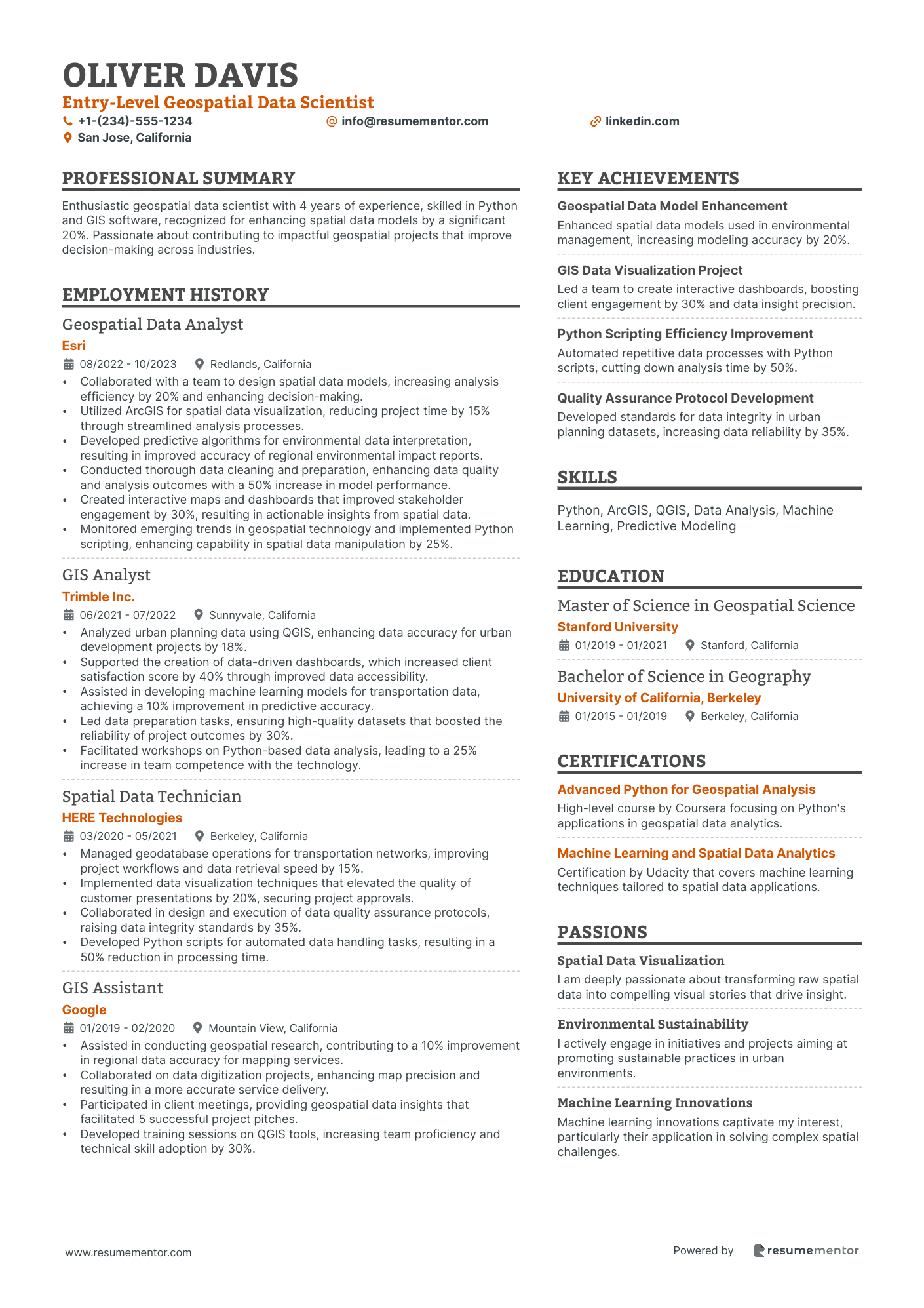 Entry Level Geospatial Data Scientist
