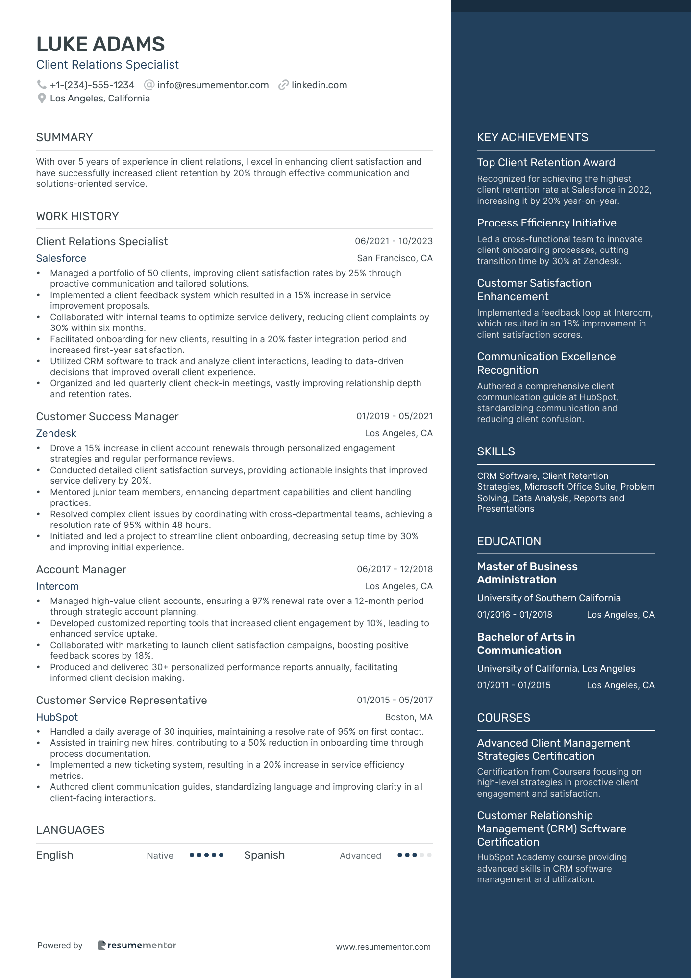 Client Relations Specialist