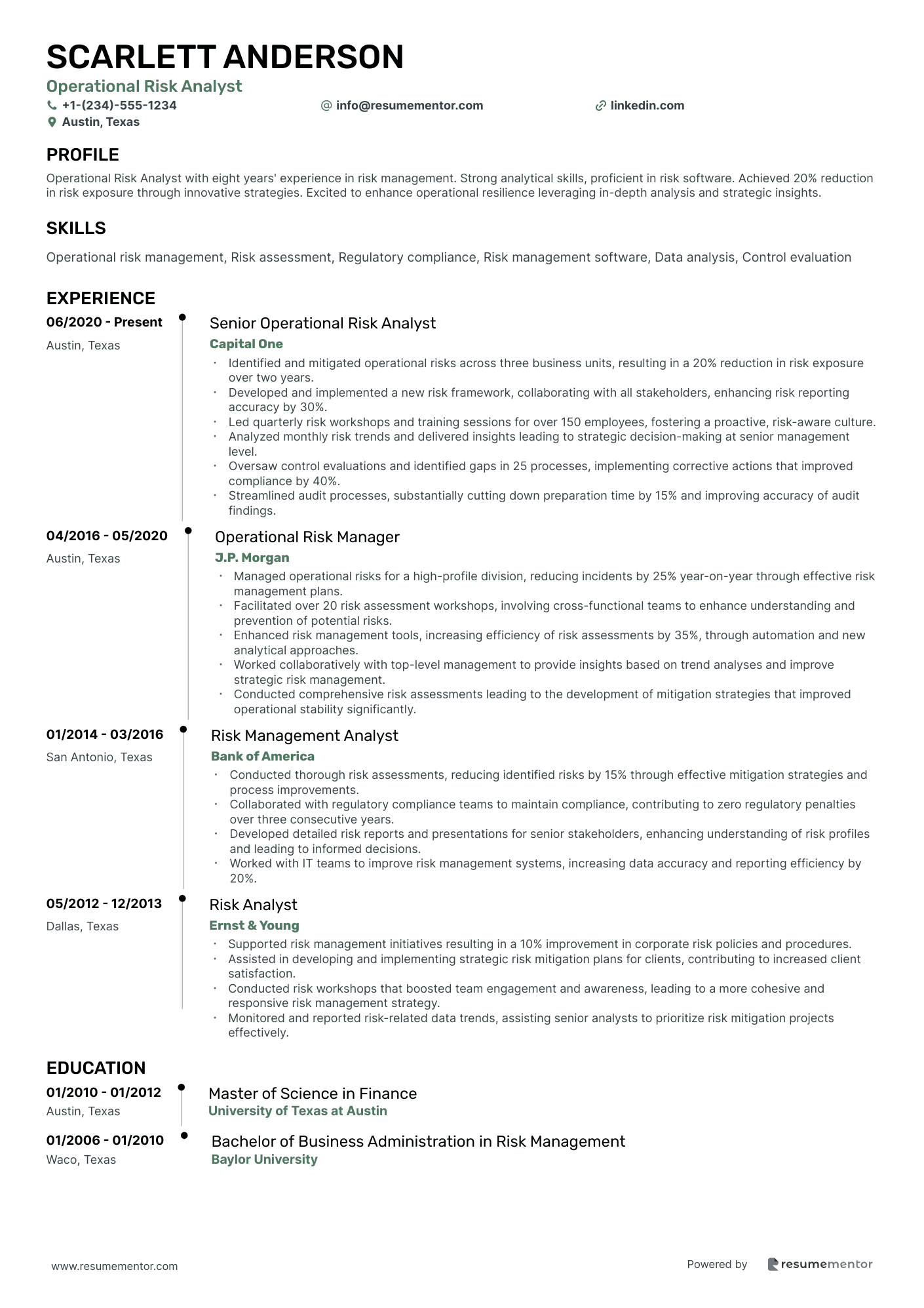 Operational Risk Analyst