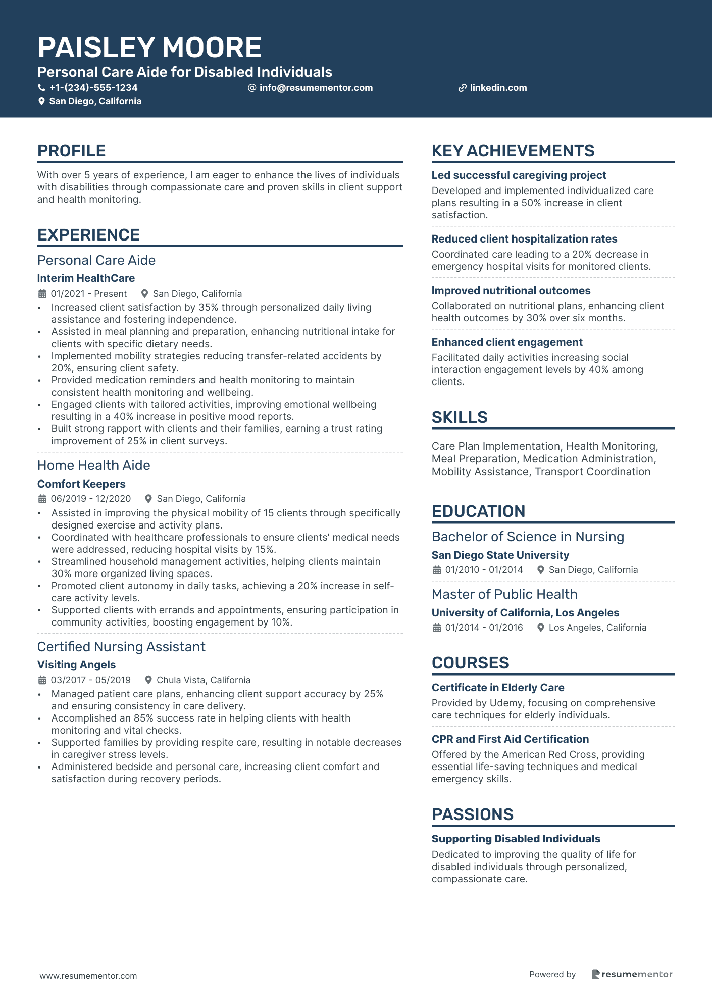 Personal Care Aide for Disabled Individuals