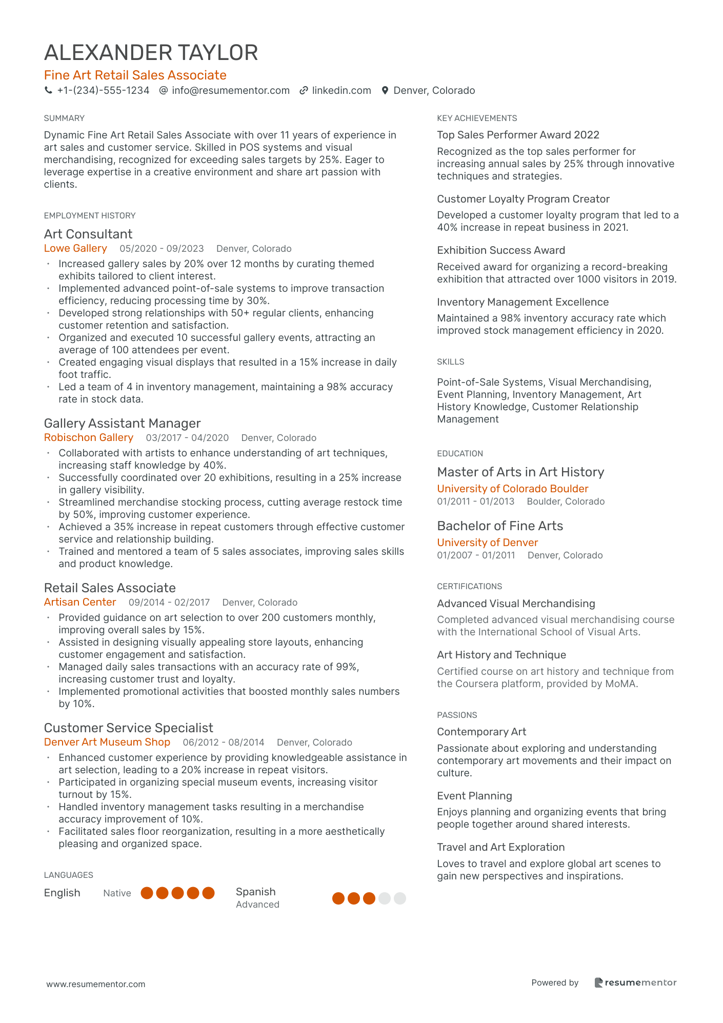 Fine Art Retail Sales Associate