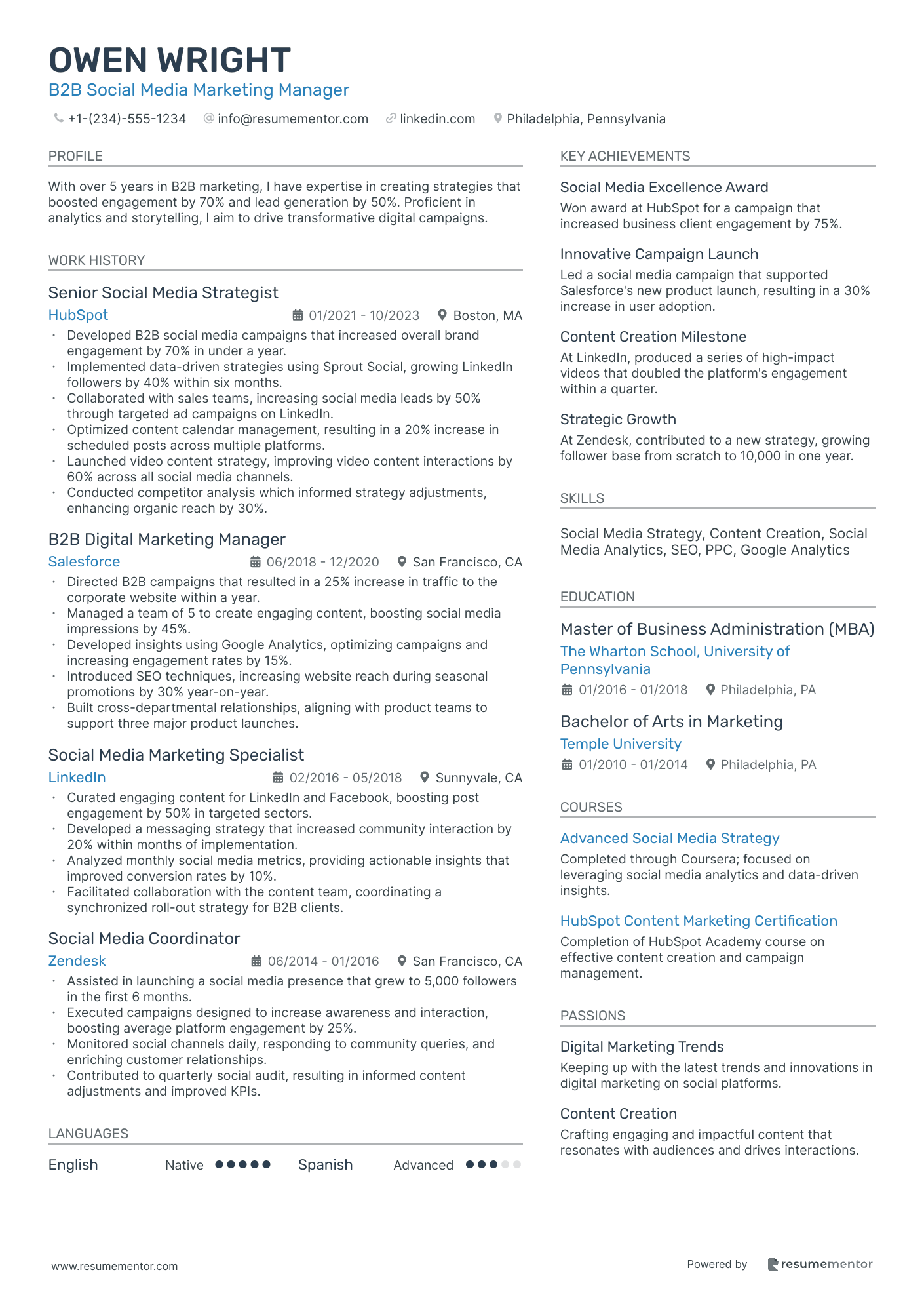 B2B Social Media Marketing Manager