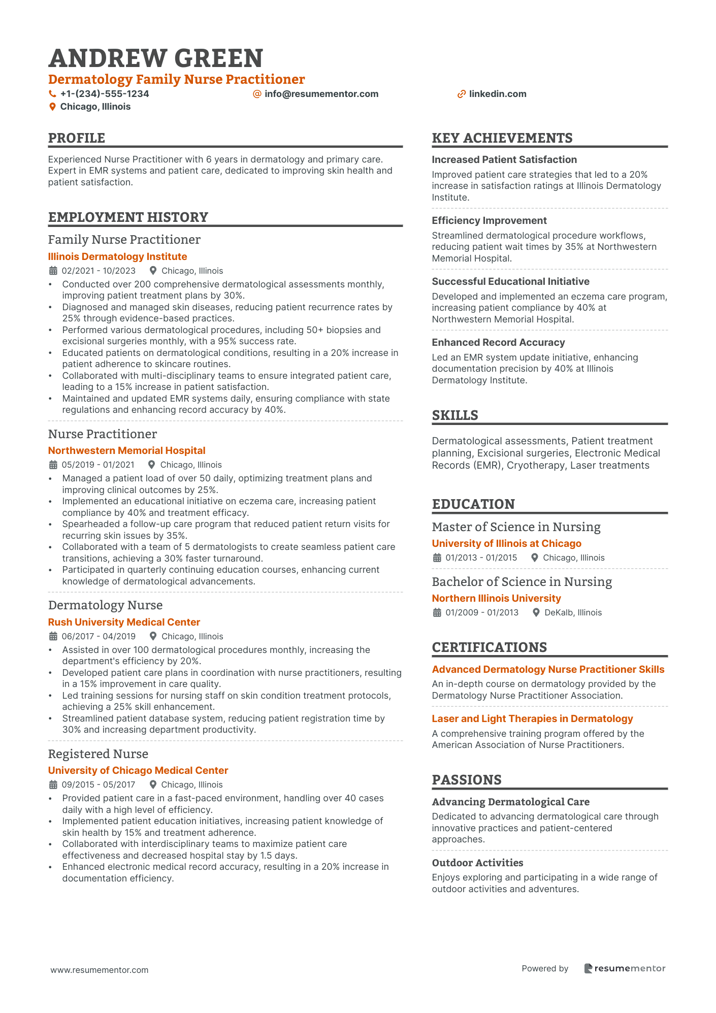 Dermatology Family Nurse Practitioner