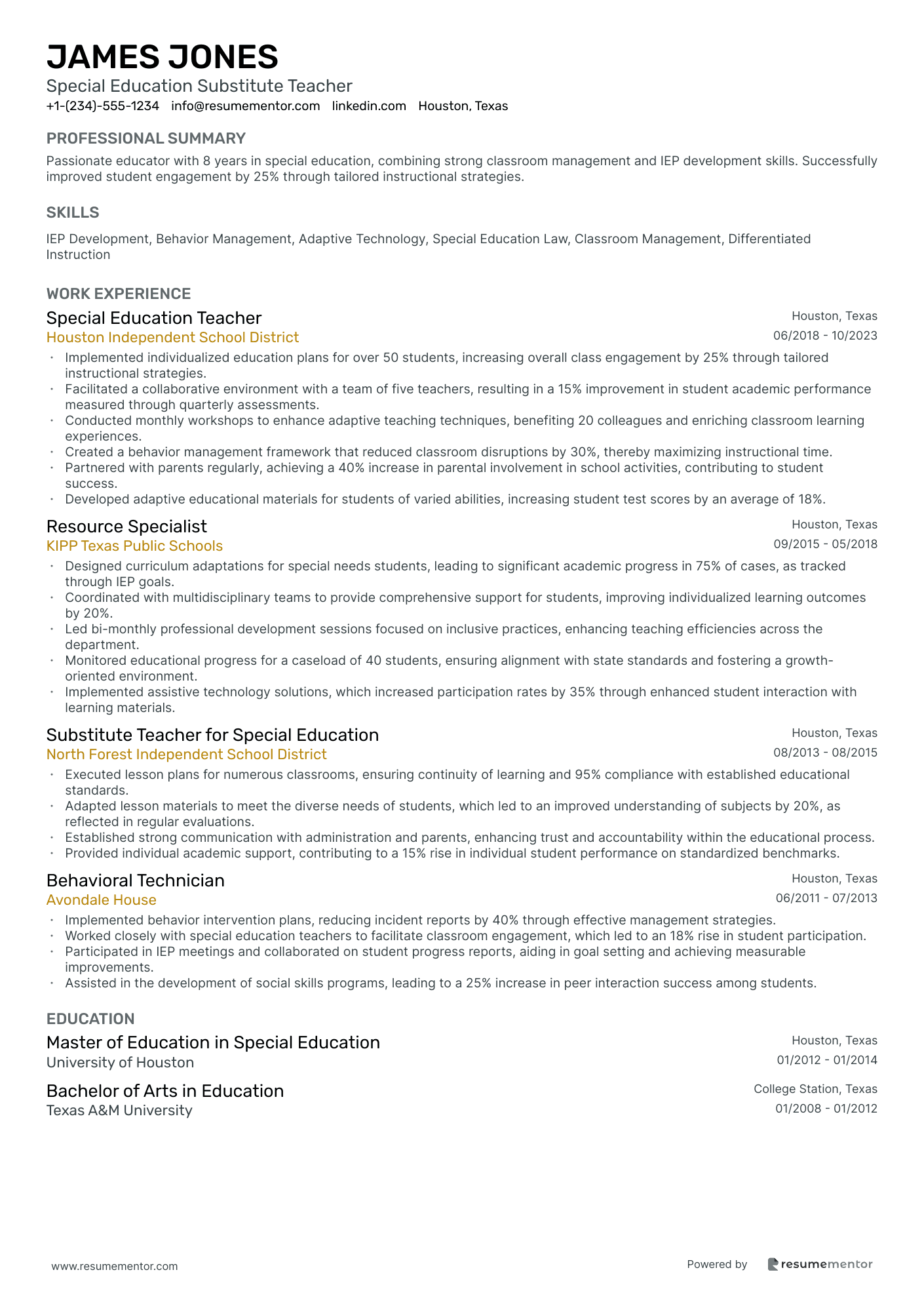 Special Education Substitute Teacher