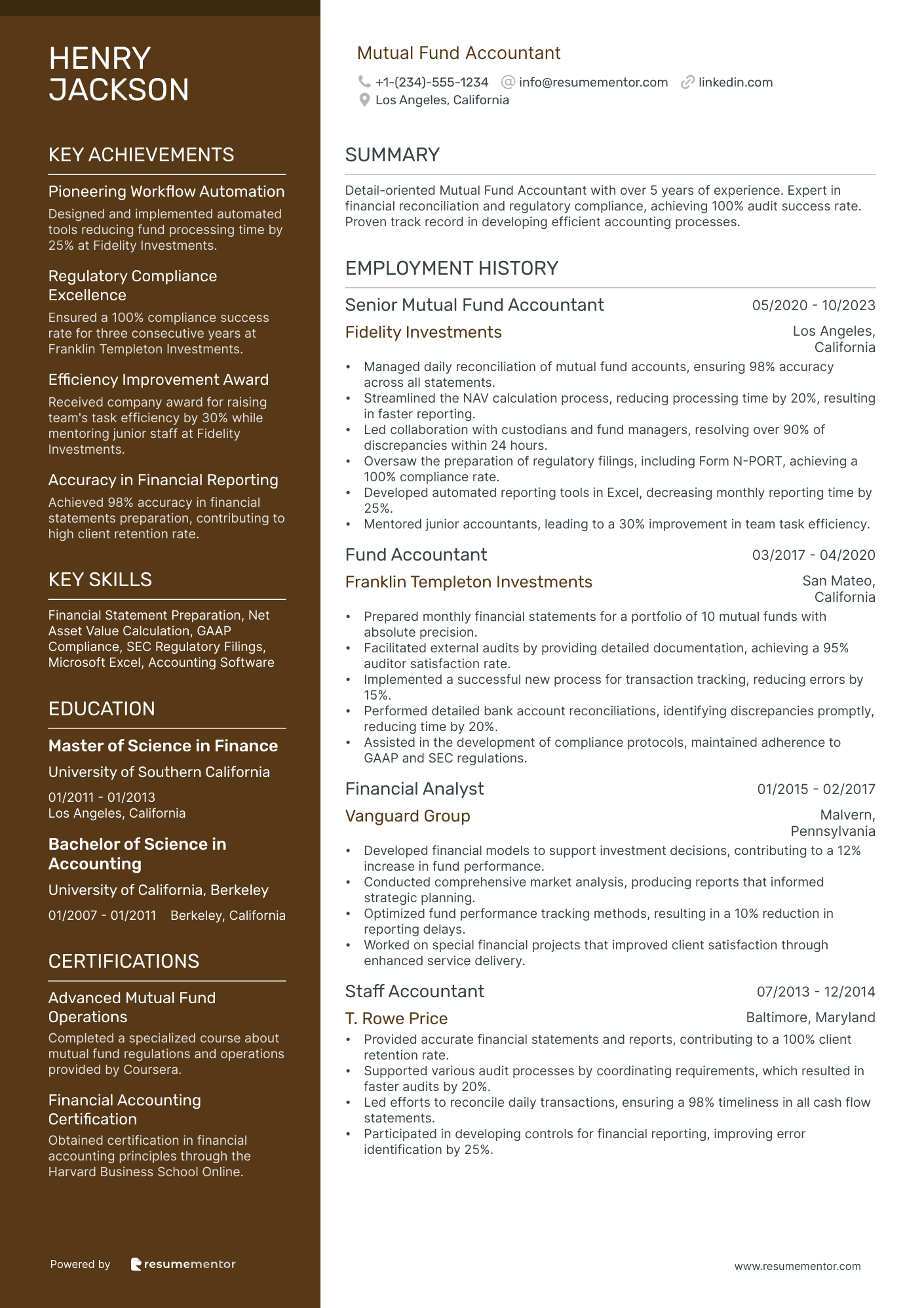 Mutual Fund Accountant