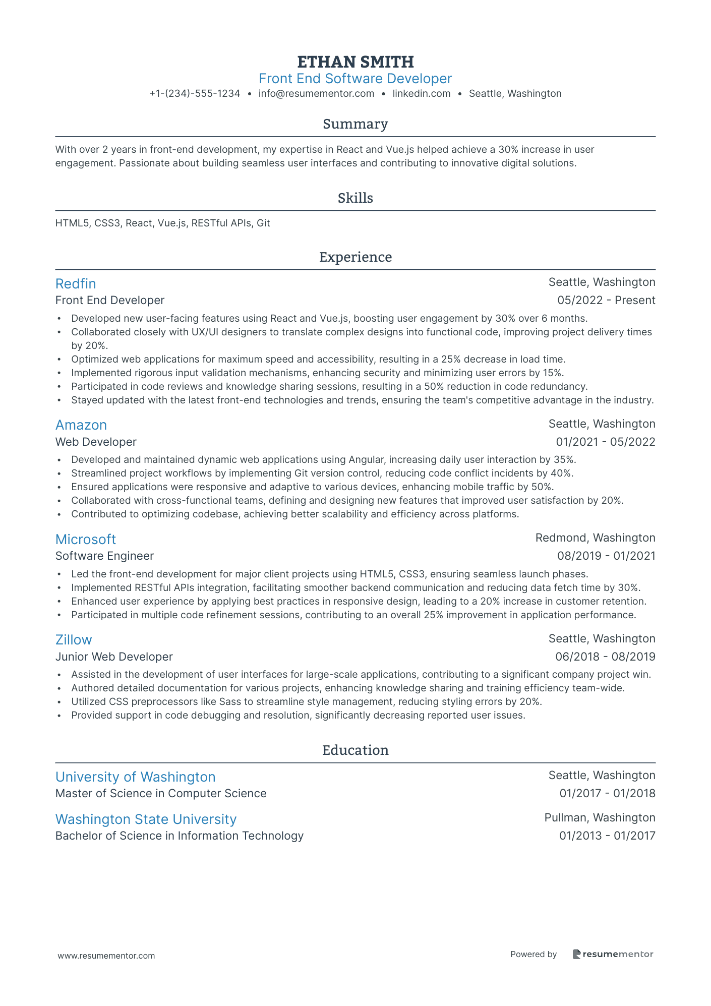Front End Software Developer